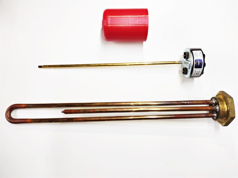Italian-Made Solar Water Heater Kit – 40cm Copper 2000W 230V Heating Element with Thermostat and Cap