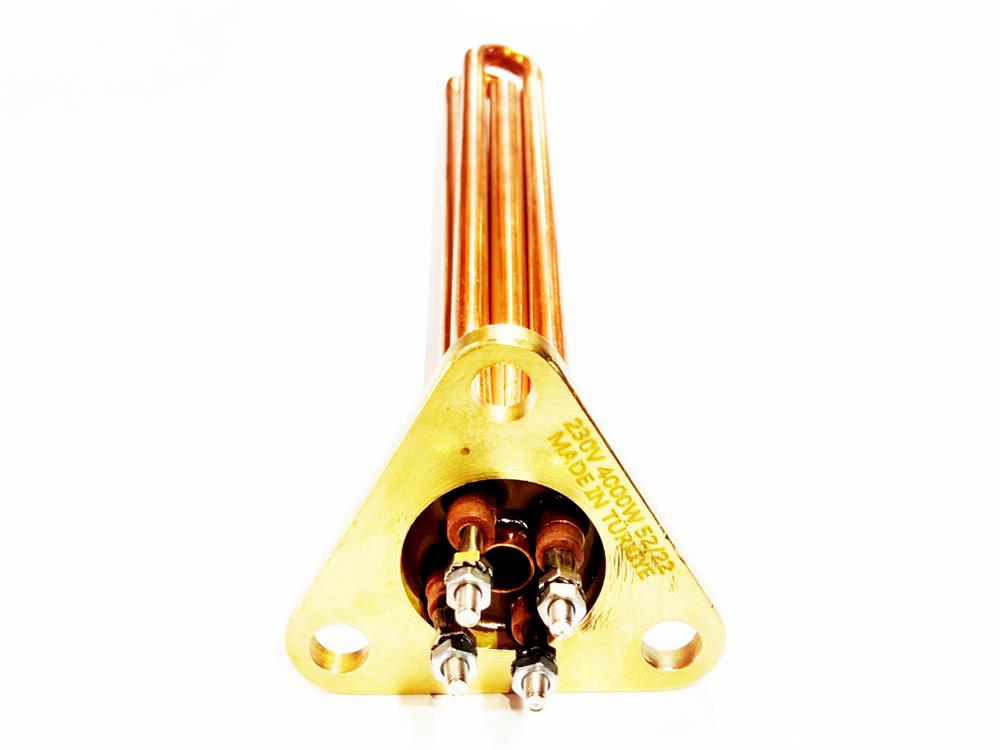 Coffee Machine Heating Element Triangular Flange Copper 4000W 230V