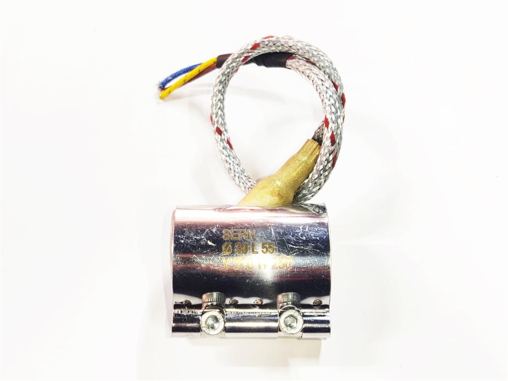 Clamping Nozzle Heater Heating Element 30mm Diameter - 55mm Length - 250W - 220V Armored Cable