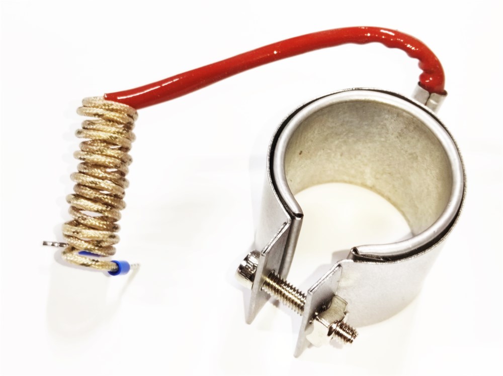 Clamp Nozzle Heater Heating Element 35mm Diameter - 40mm Length - 200W - 220V Armored Cable