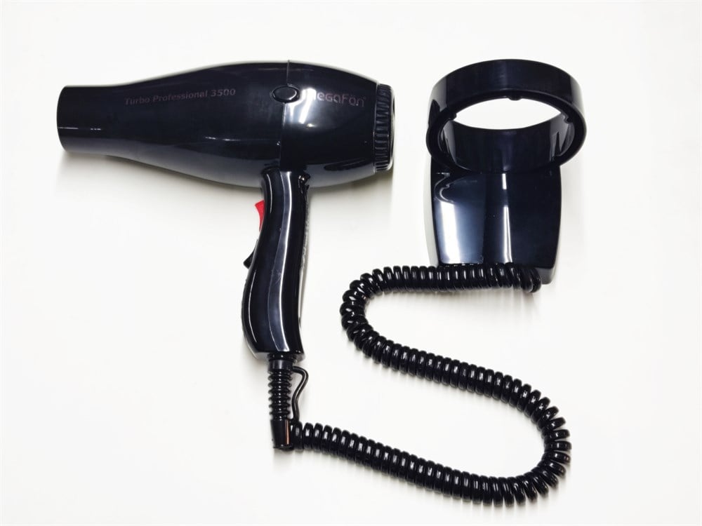 Megafön Turbo Professional Hotel Hair Dryer 1800W Wall Mounted Spiral Cable Bathroom Blow Dryer