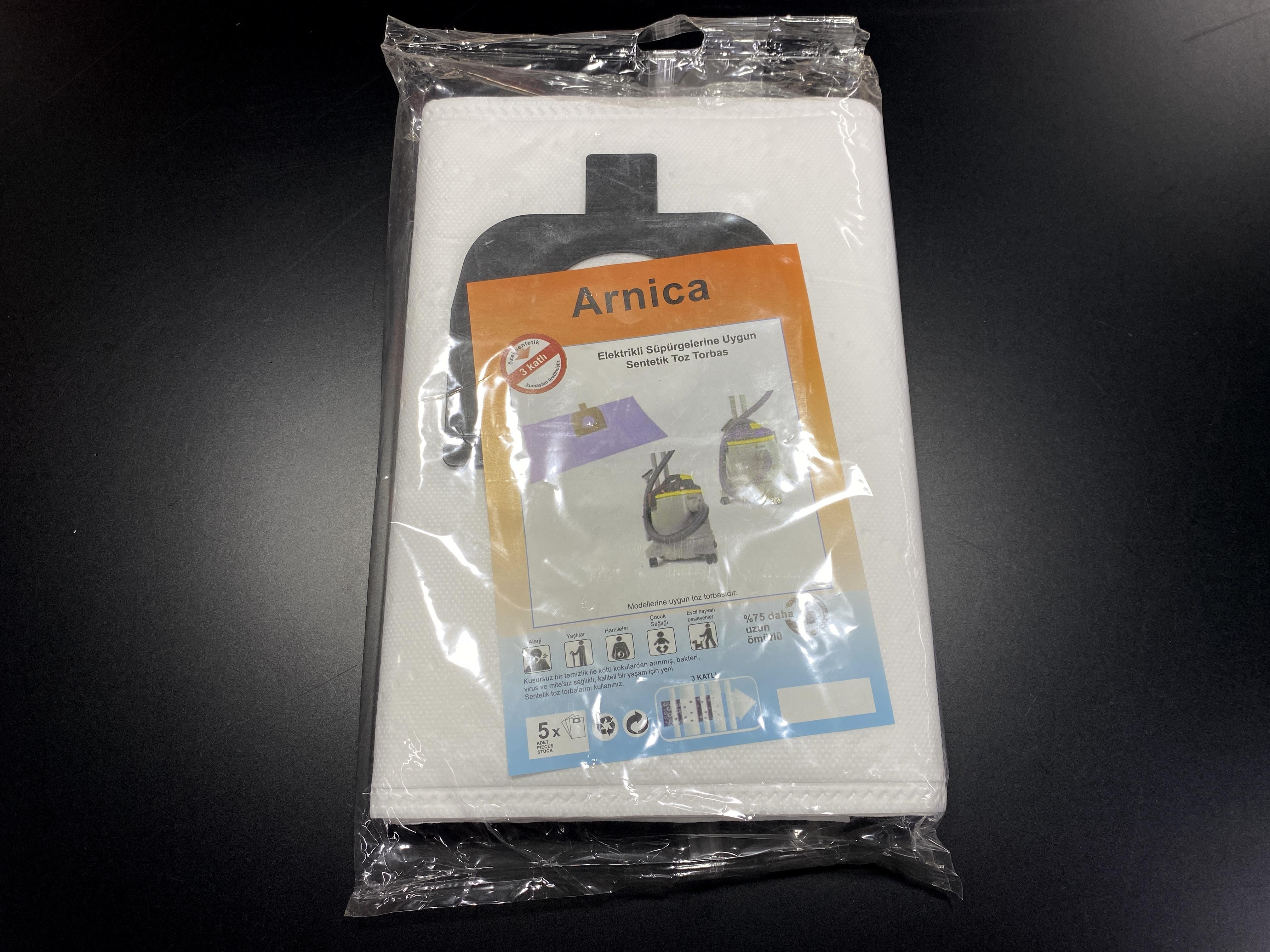02.Vacuum Cleaner SMS BagsSMS Synthetic Vacuum Cleaner Dust Bag Compatible with Arnica Bucket Model (5-Pack)SMS Synthetic Vacuum Cleaner Dust Bag Compatible with Arnica Bucket Model (5-Pack)