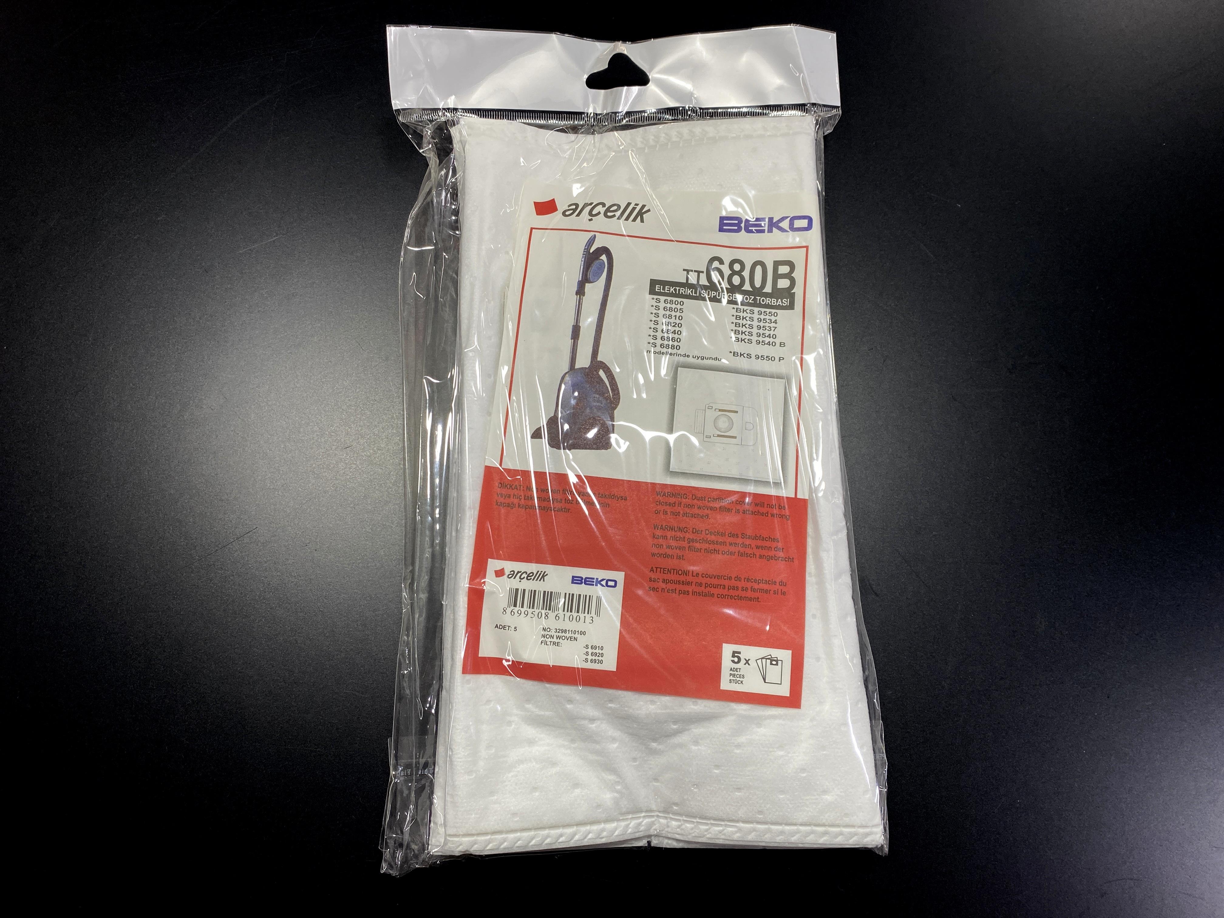 02.Vacuum Cleaner SMS BagsSMS Synthetic Vacuum Cleaner Dust Bag Compatible with Arçelik Beko Altus TT680B (5-Pack)SMS Synthetic Vacuum Cleaner Dust Bag Compatible with Arçelik Beko Altus TT680B (5-Pack)