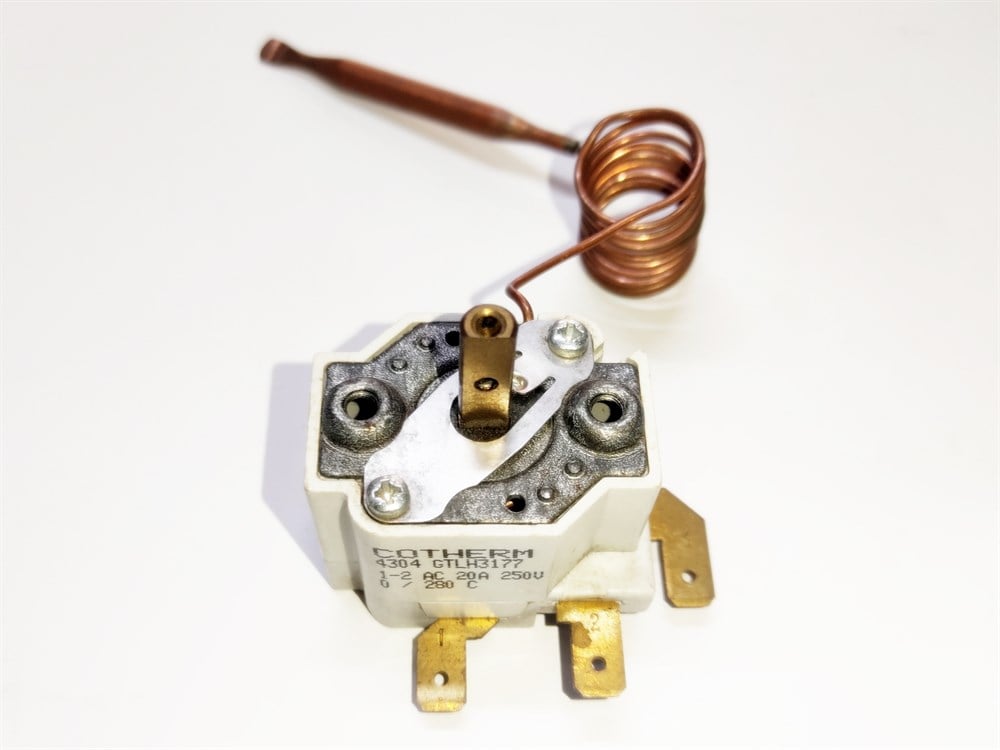 Cotherm 0–280°C Adjustable Thermostat 230V | Double Pole | Capillary Tail