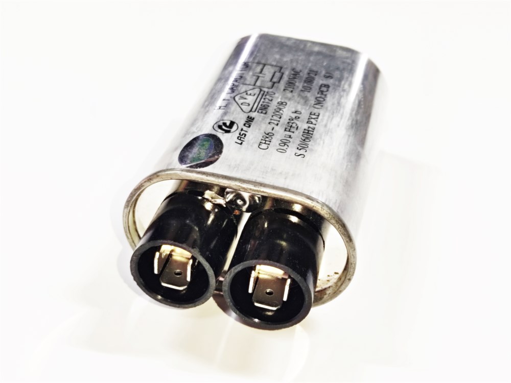 0.9µF 2100VAC Microwave Capacitor – Aluminum, 50/60Hz High Voltage Replacement Part