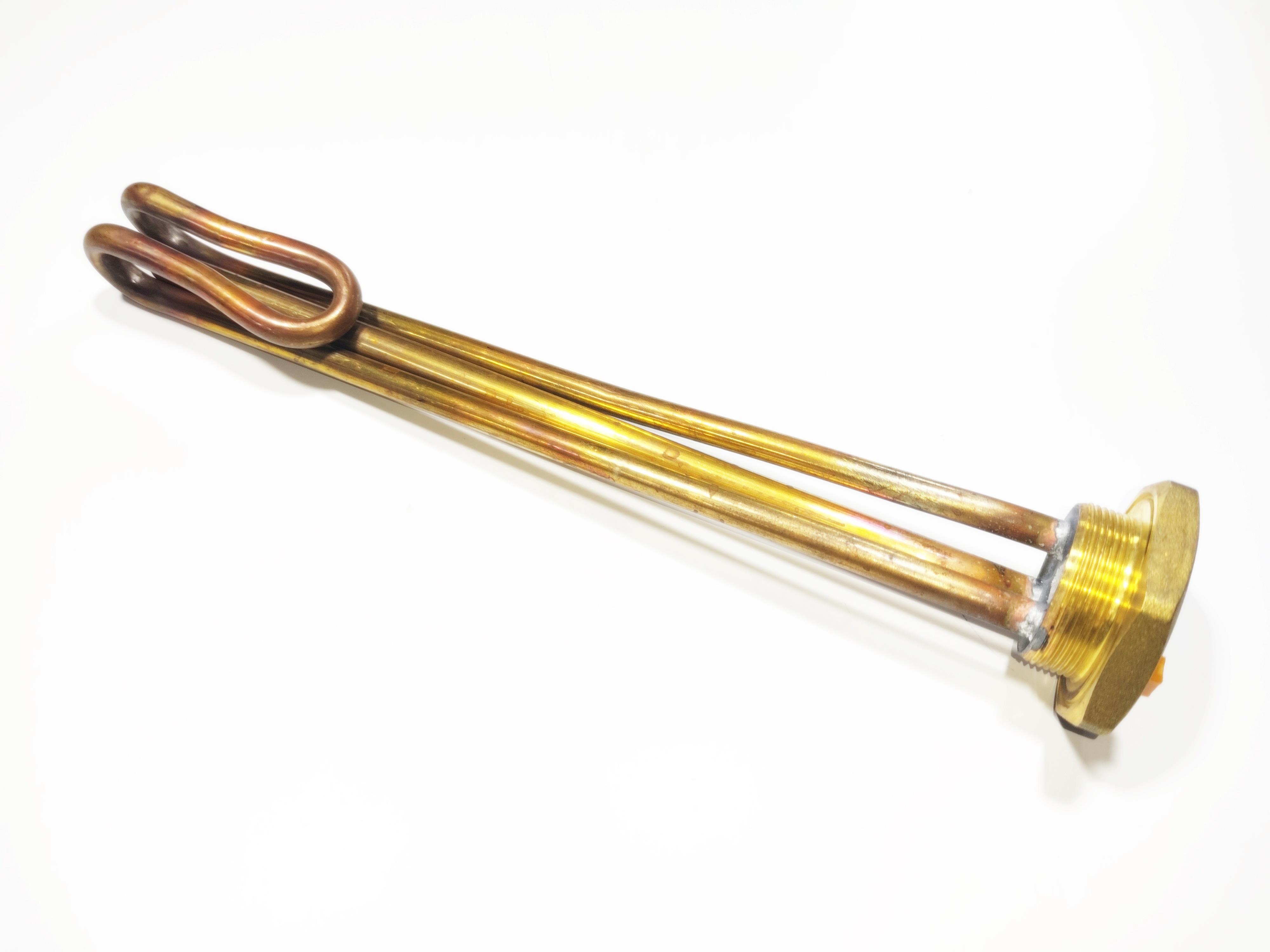 1-1/4 Inch Copper Bent Boiler Heating Element 2000W 30cm Fine Thread with 10mm Sheath 230V