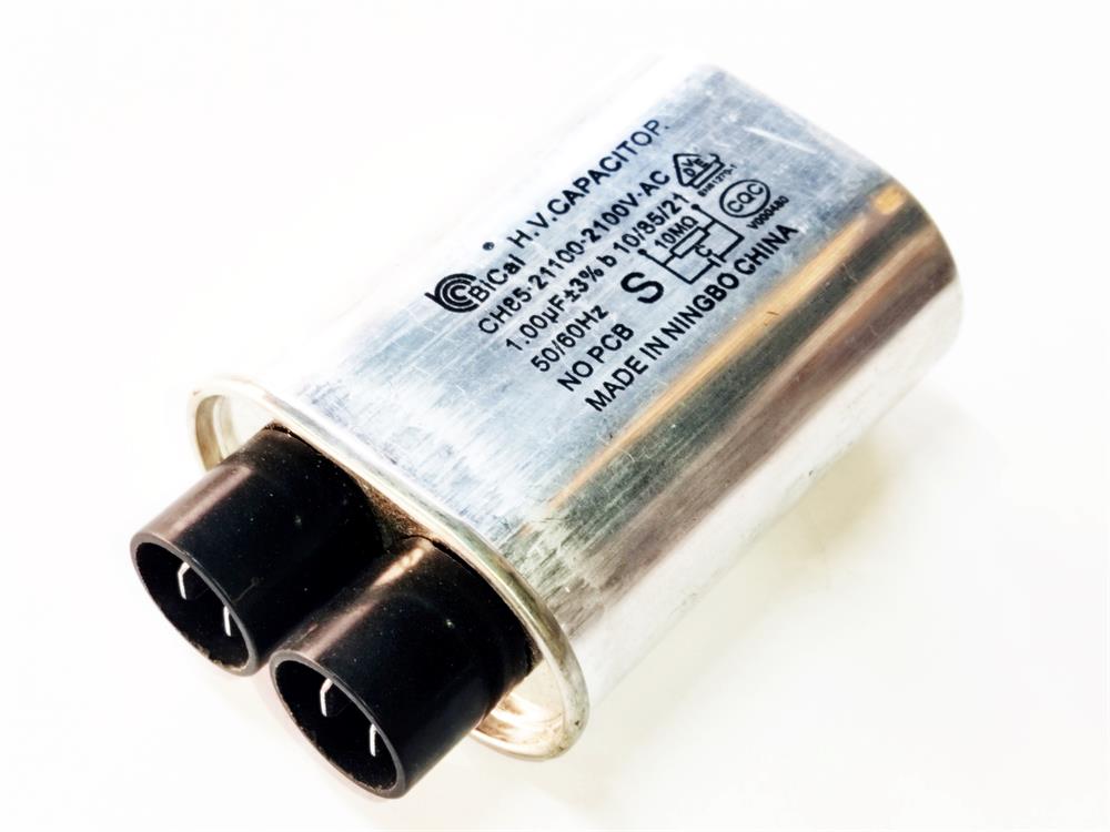 1µF 2100VAC Microwave Capacitor – Aluminum, 50/60Hz High Voltage Replacement Part
