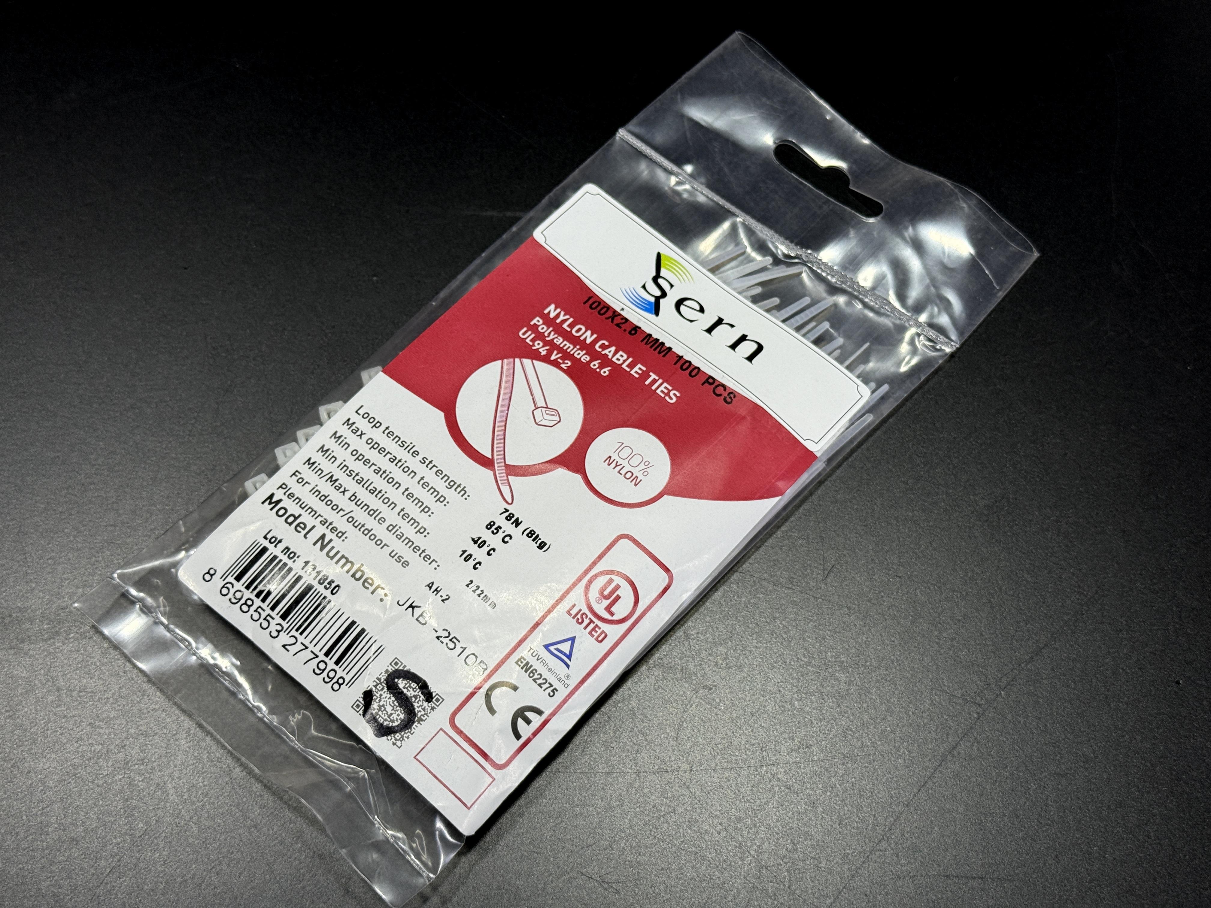 06. Cable Ties and Accessories10cm Standard White Cable Ties – 2.5mm Width Plastic Zip Ties – Pack of 10010cm Standard White Cable Ties – 2.5mm Width Plastic Zip Ties – Pack of 100