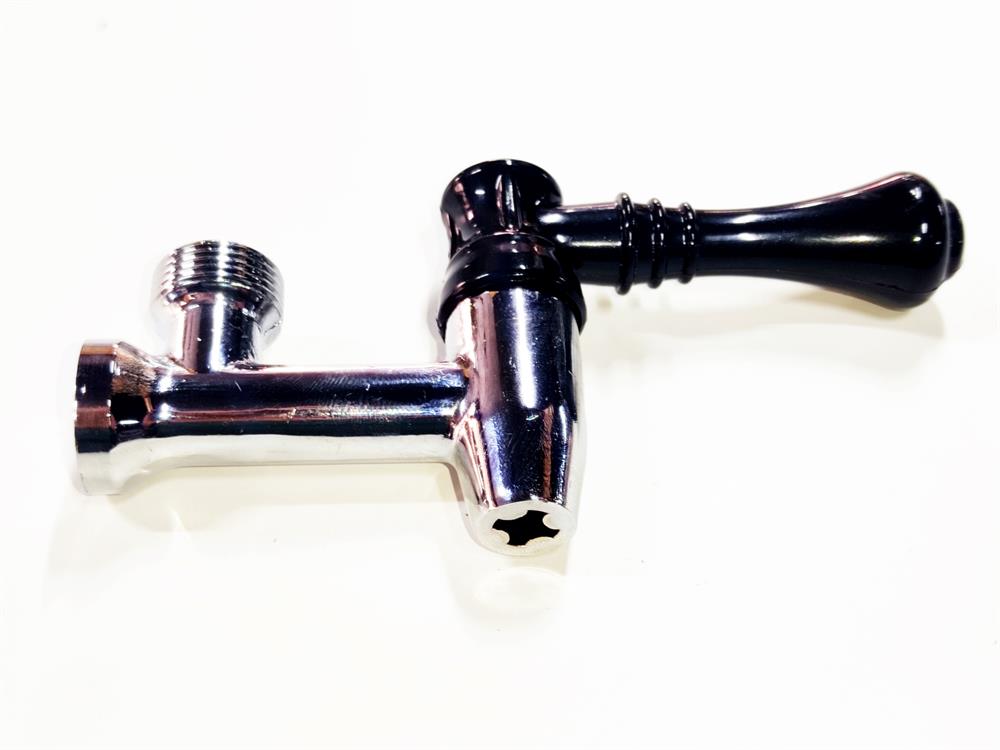 12x1mm Rear-Thread Metal Samovar Tap with 3/8'' Mushroom-Type Indicator Port – Twist Handle
