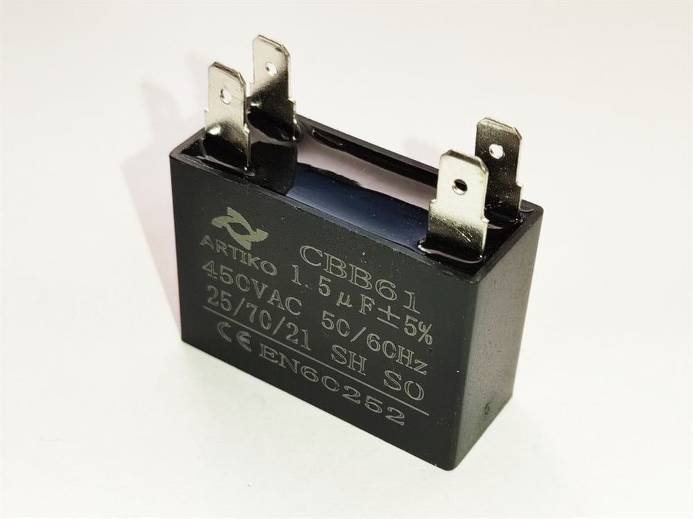 1.5µF 450V AC Fan and Air Conditioner Square Capacitor