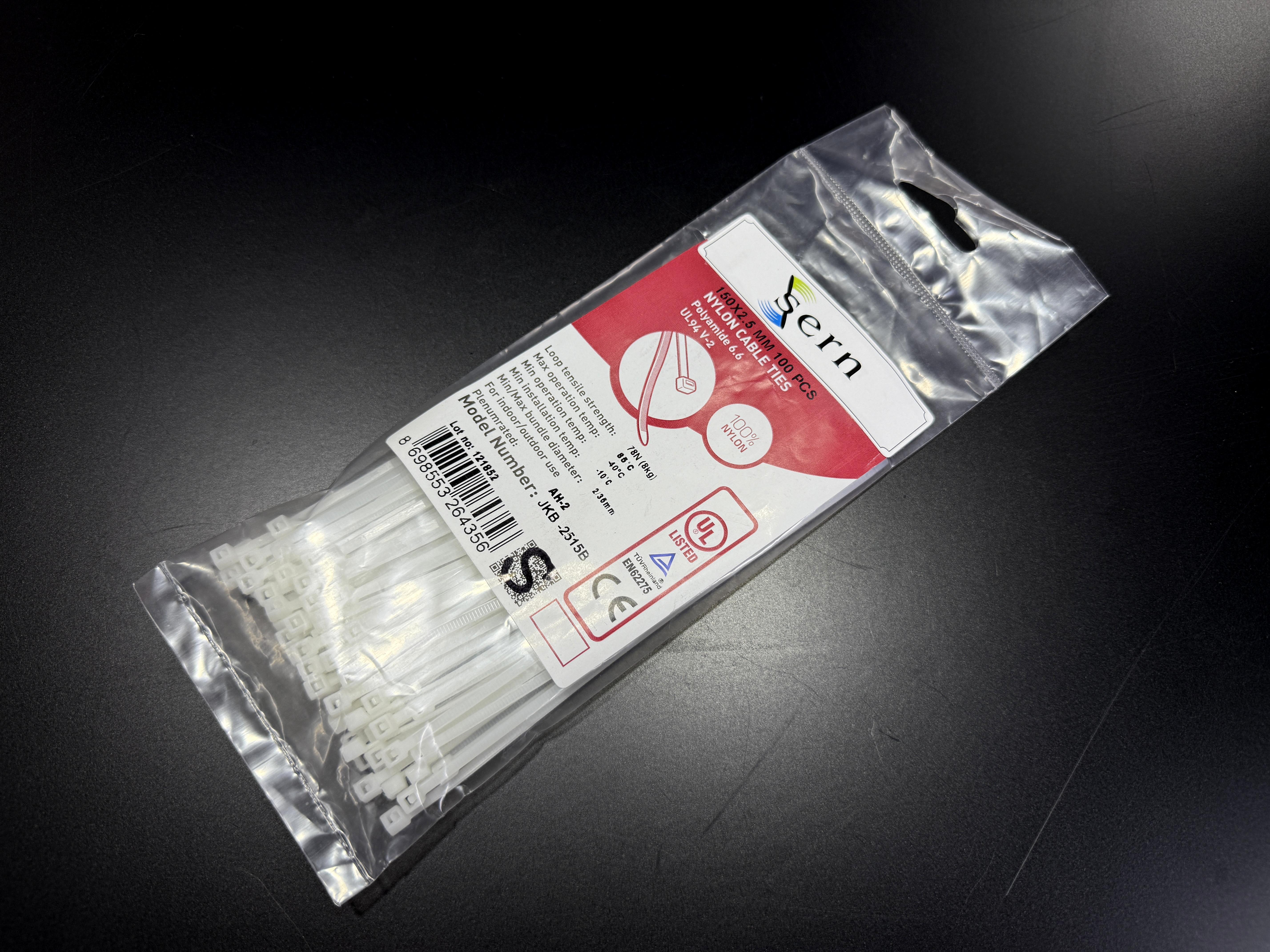 06. Cable Ties and Accessories15cm Standard White Cable Ties – 2.5mm Width Plastic Zip Ties – Pack of 10015cm Standard White Cable Ties – 2.5mm Width Plastic Zip Ties – Pack of 100