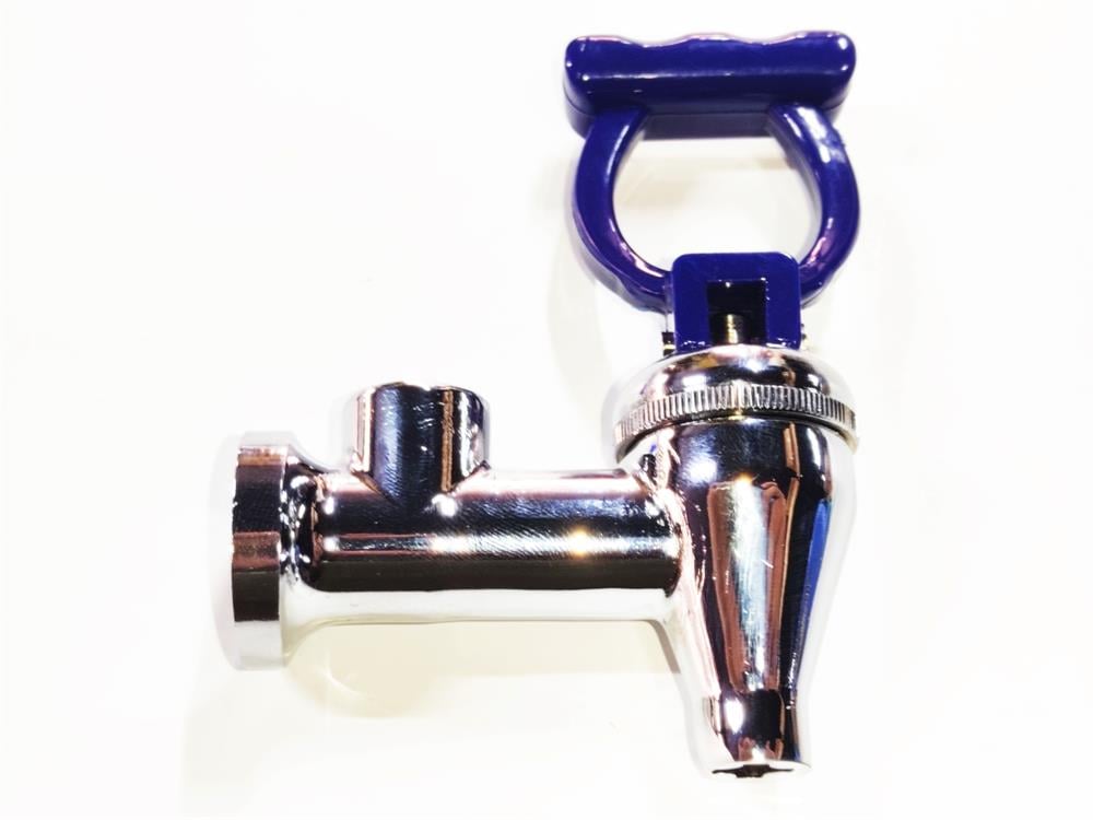 16x1.5mm Rear-Thread Push-Type Blue Metal Tap with 16x1.5mm Indicator Port – Compatible with Kayalar Samovars