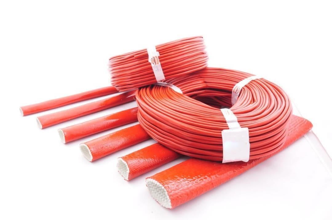 25mm H-Class Cam Elyaf Silikon İzoleli  Makaron - 25mm H-Class Silicone Coated Fiberglass Sleeve 