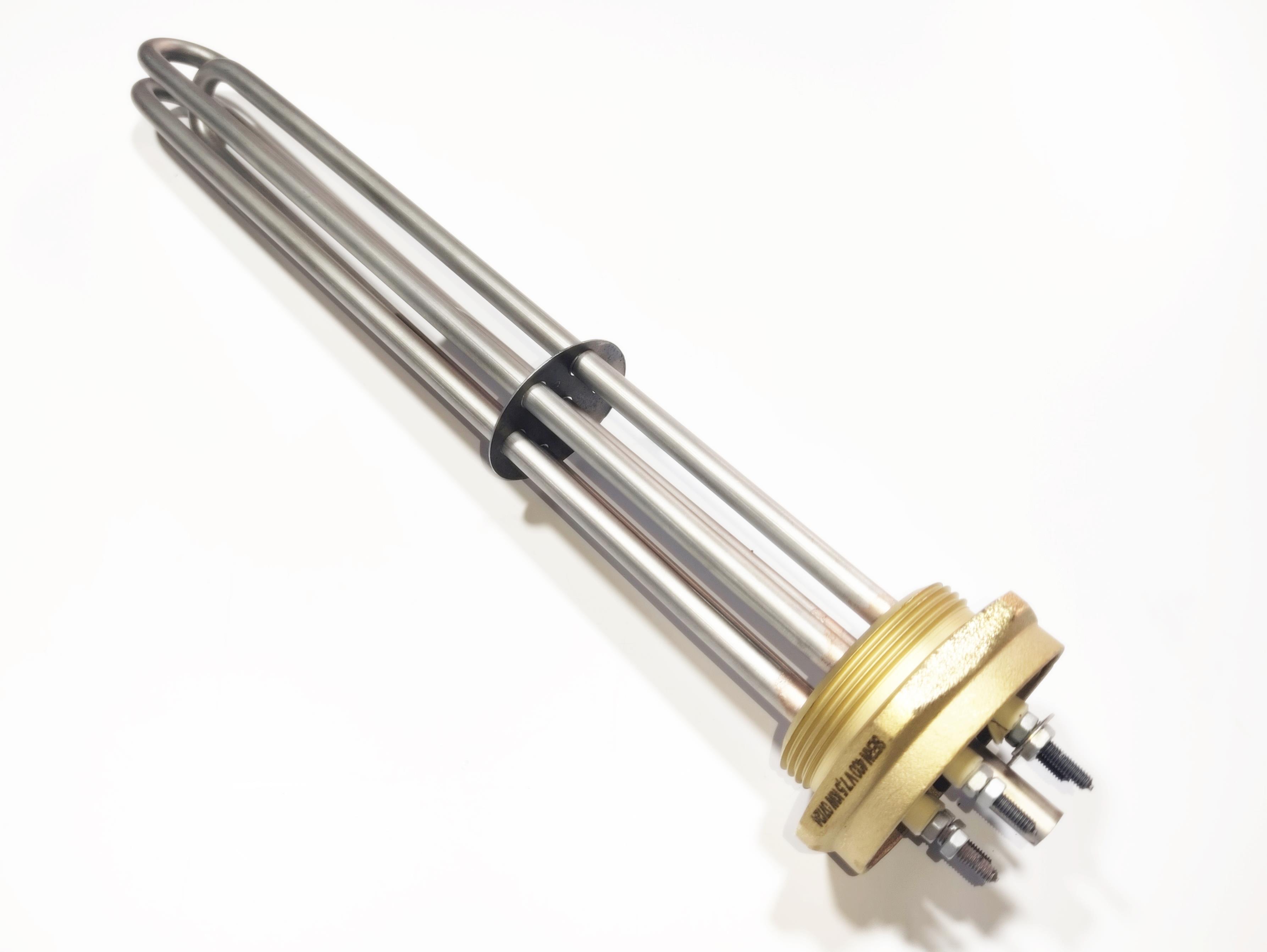 marine boiler heating element 7500W, 2 inch industrial heater, 440V marine head heater, 35cm water tank element