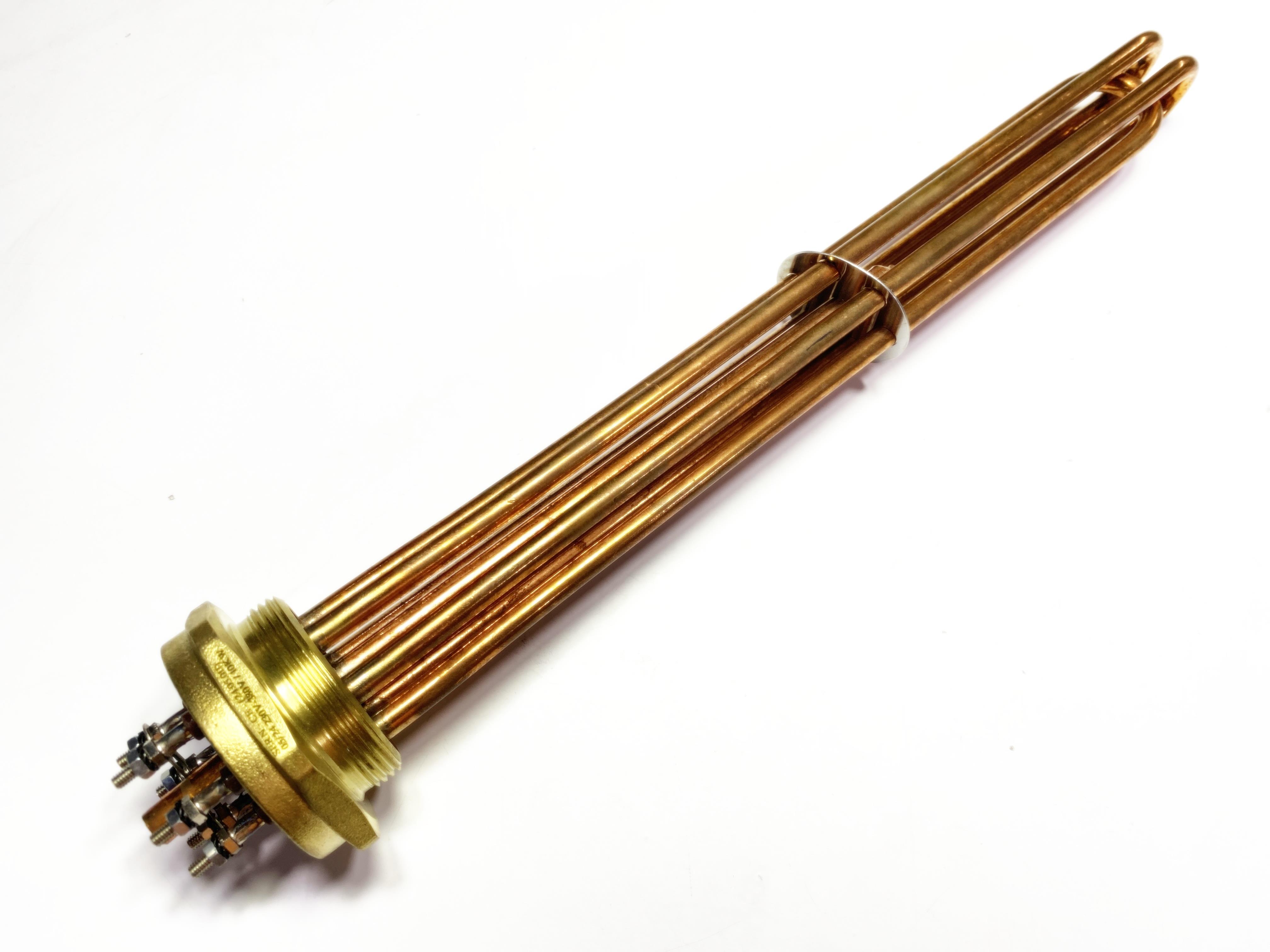 05.Copper Trifaze Head Heaters2 Inch Copper 10KW 380V 40cm Three Phase Industrial Heating Element2 Inch Copper 10KW 380V 40cm Three Phase Industrial Heating Element