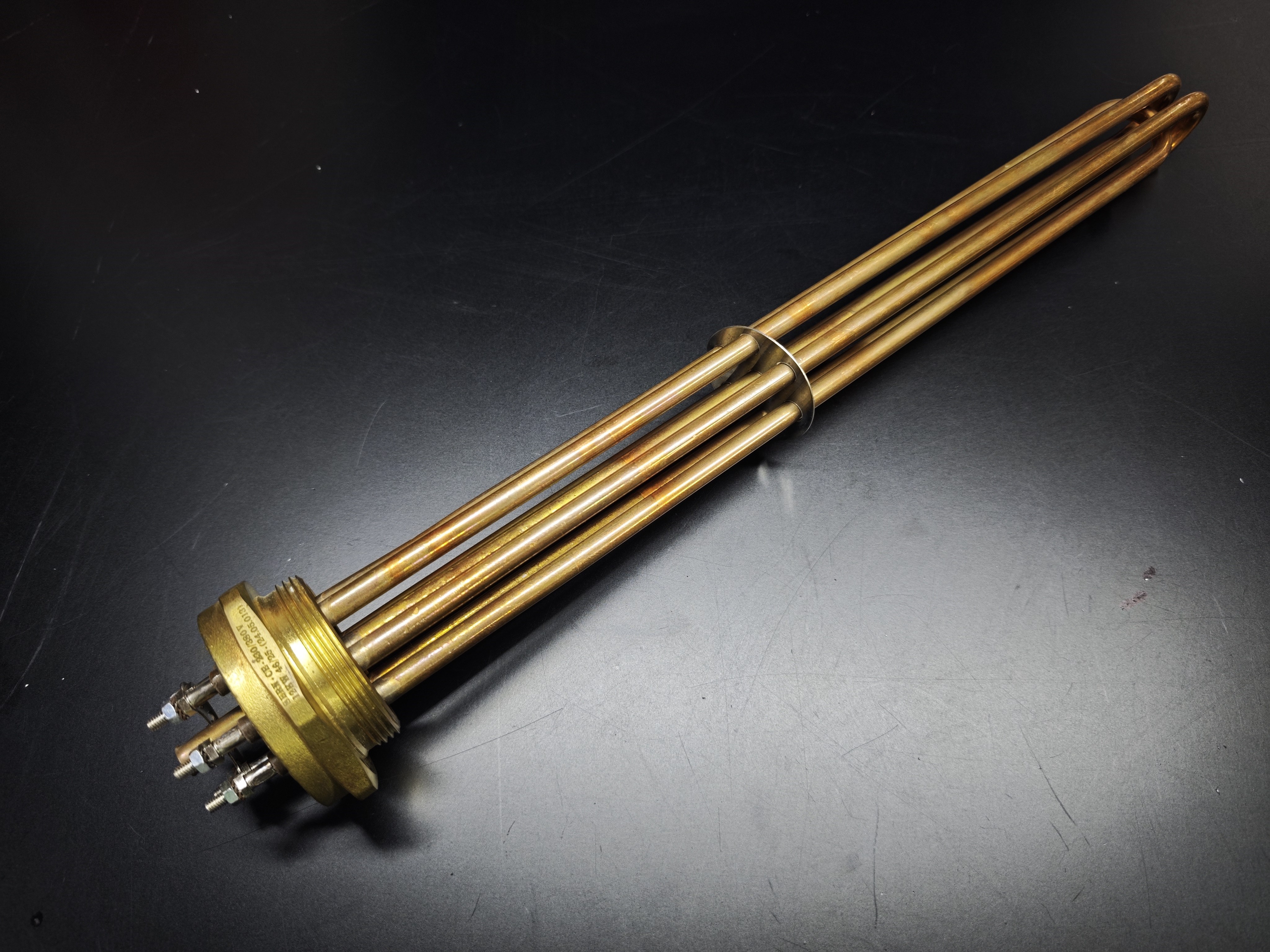 05.Copper Trifaze Head Heaters2 Inch Copper 12KW 380V 45cm Three Phase Industrial Heating Element2 Inch Copper 12KW 380V 45cm Three Phase Industrial Heating Element