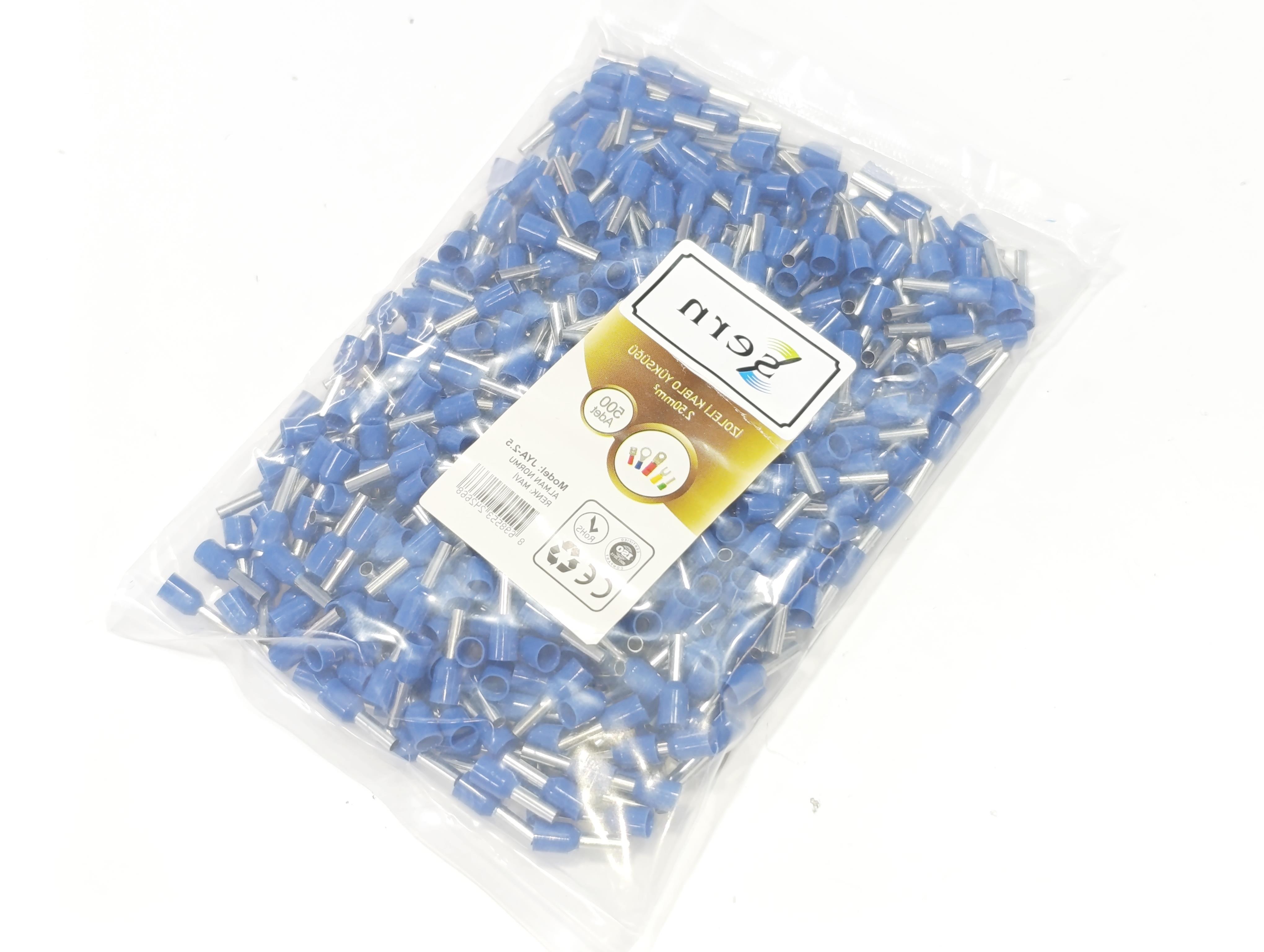 07.Cable Ferrules2.5mm Insulated Single Wire Ferrules – German Standard – Blue – Pack of 5002.5mm Insulated Single Wire Ferrules – German Standard – Blue – Pack of 500