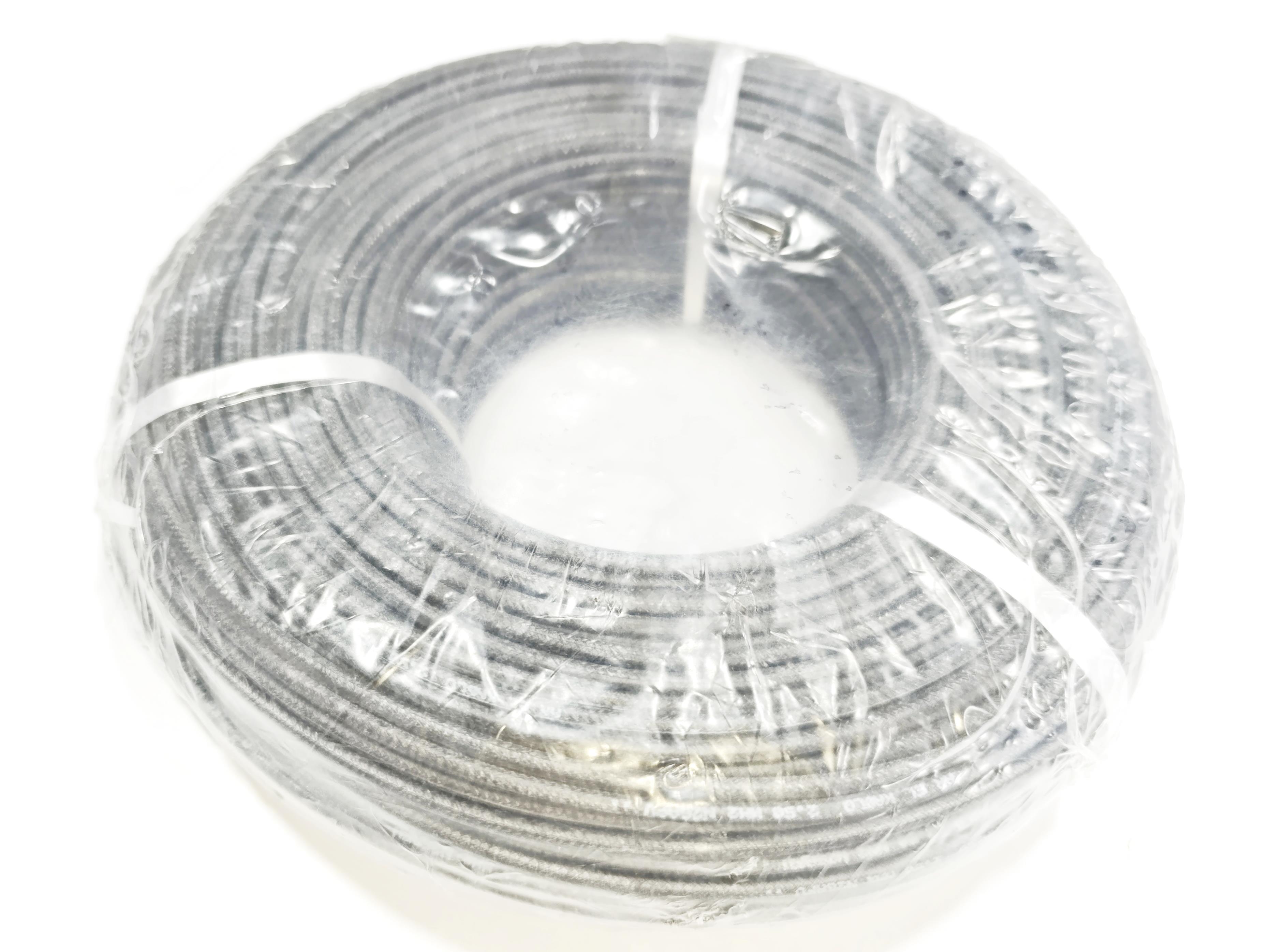 2,5mm Çok Telli Silikon İzolasyonlu Cam Elyaf Örgü Kablo SİYAH Renk -60/+180°C