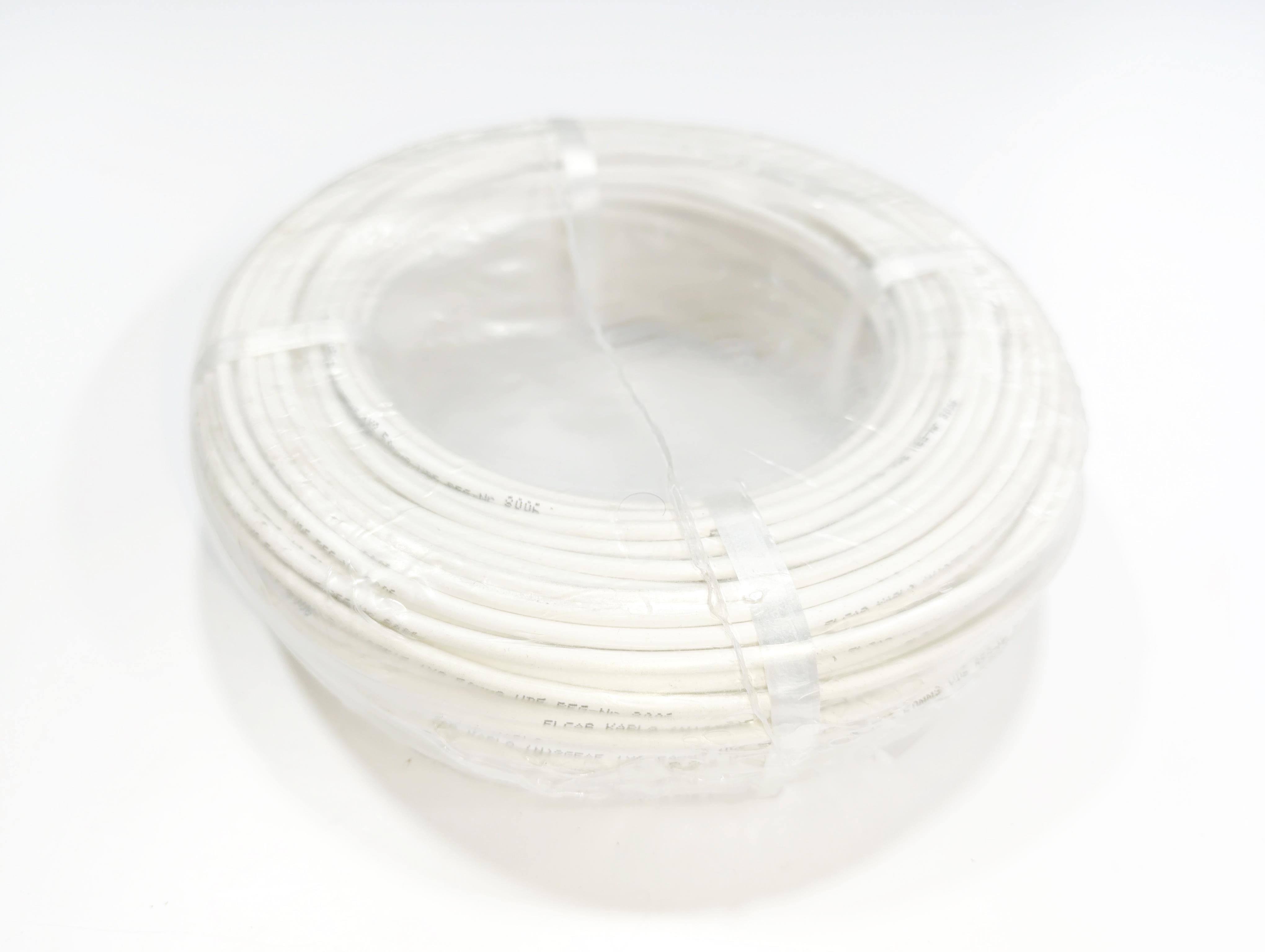 2,5mm Yanmaz Silikon Kablo TTR Beyaz Renk 