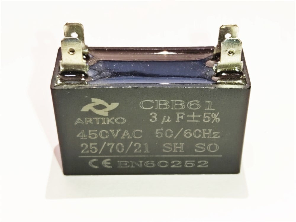 3µF 450V AC Fan and Air Conditioner Square Capacitor