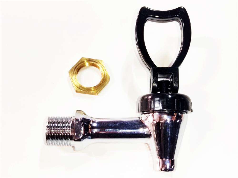 3/8'' Rear-Thread Push-Type Black Metal Tap Without Indicator – Universal Samovar Faucet