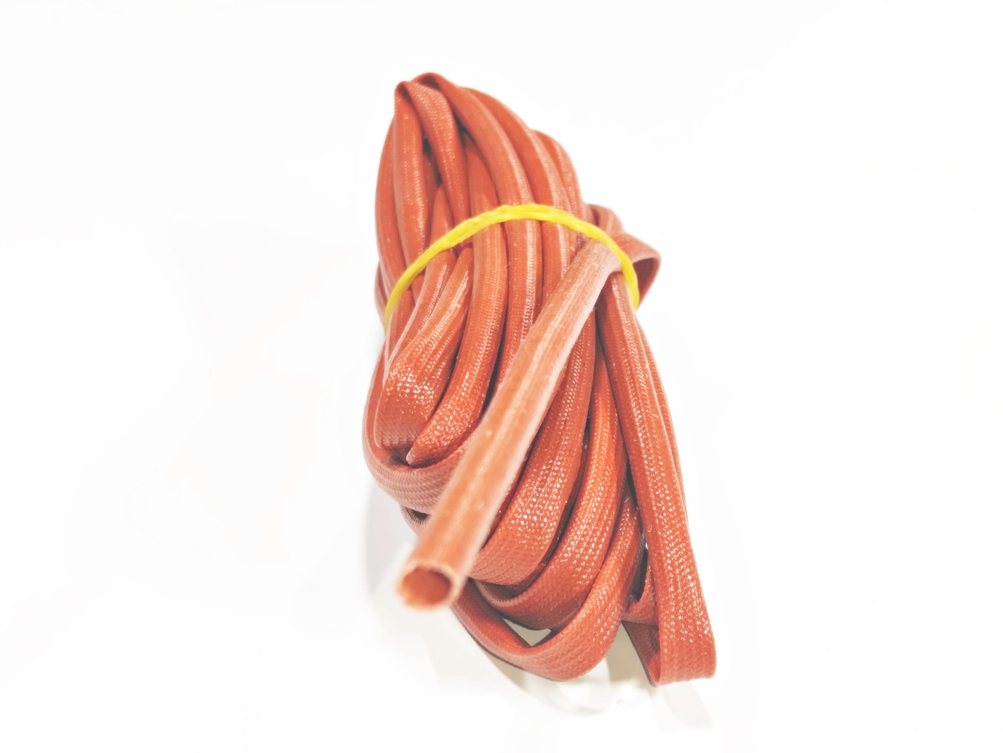 4mm H-Class Cam Elyaf Silikon İzoleli  Makaron - 4mm H-Class Silicone Coated Fiberglass Sleeve 
