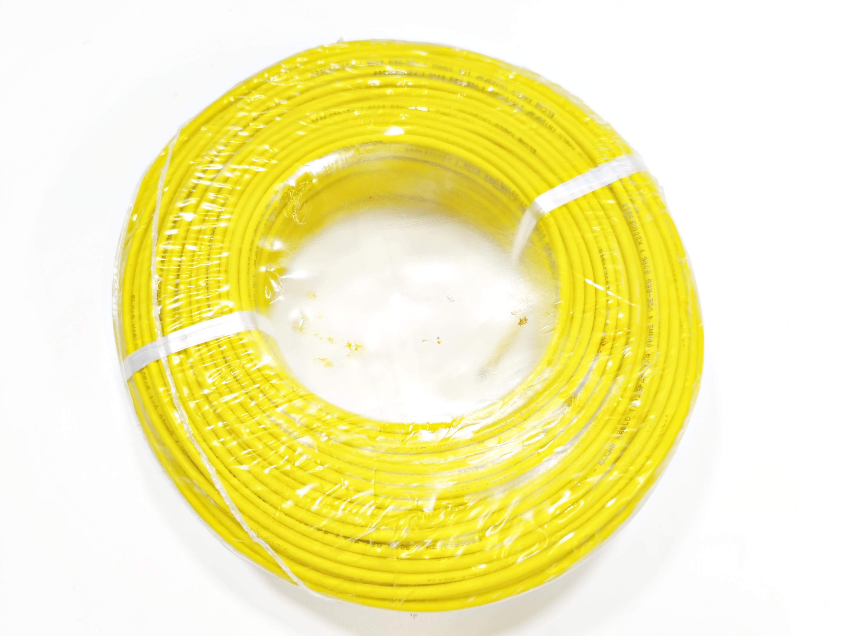 4mm Yanmaz Silikon Kablo TTR Sarı Renk 