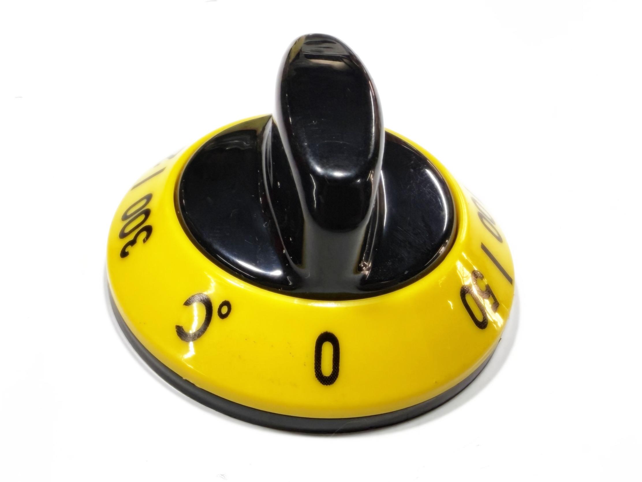 14.Horeca Buttons50–300°C Thermostat Control Knob – 6mm Shaft | Yellow / Black | Horeca Type50–300°C Thermostat Control Knob – 6mm Shaft | Yellow / Black | Horeca Type