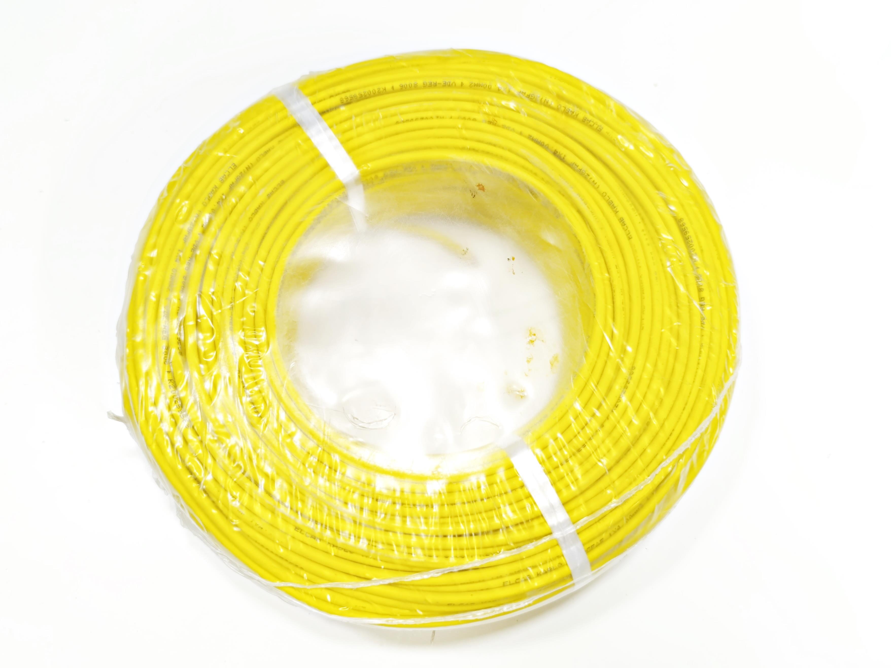 6mm Yanmaz Silikon Kablo TTR Sarı Renk 