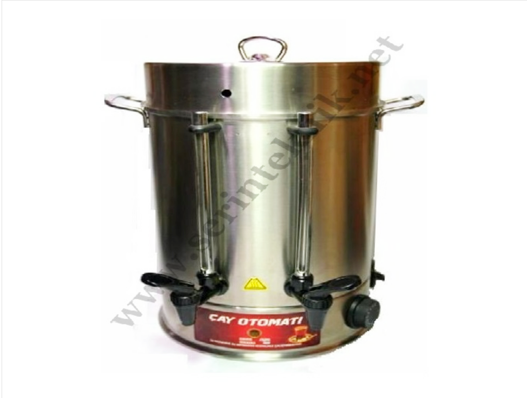 250-Cup Electric Samovar Tea Maker Set – Extra-Large Industrial Turkish Çaycı with Teapot for High-Volume Service