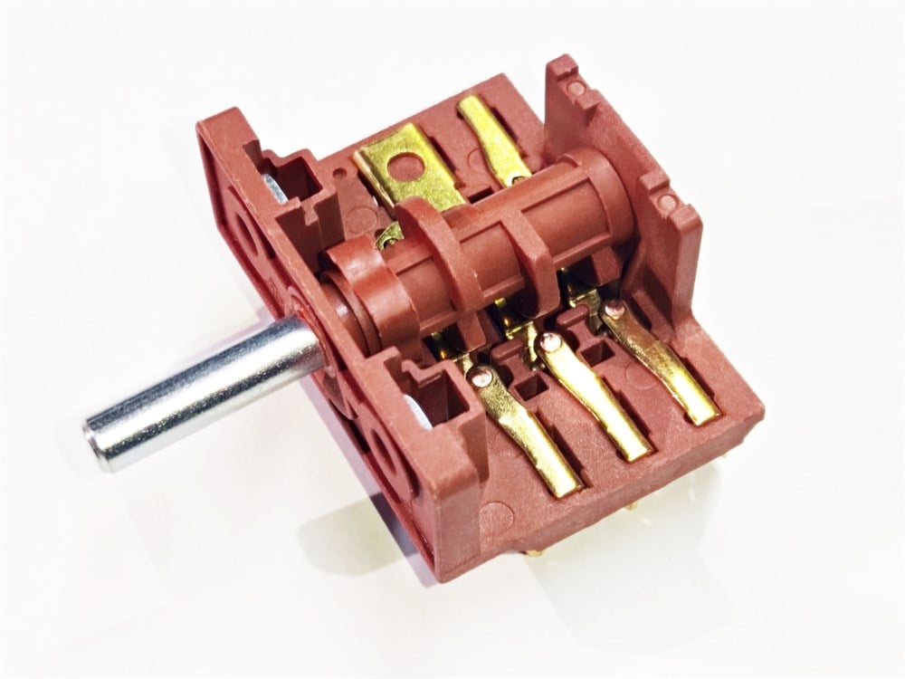 3+3 Rotary Switch Polyemit 230V Brown for Built-in Ovens