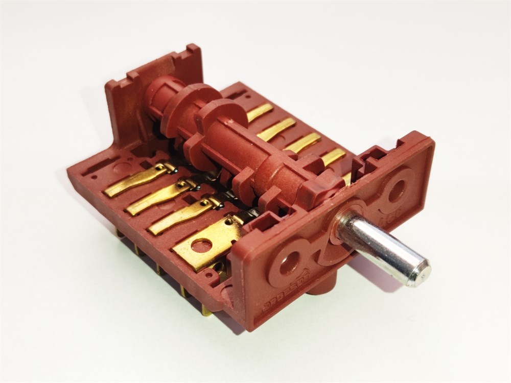 Built-in Oven Rotary Switch 5–5 Polyamide 5 Position Selector Switch 230V Brown