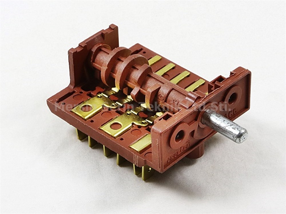 Built-In Oven Selector Switch 6+6 Polyamide Rotary Switch Brown 230V
