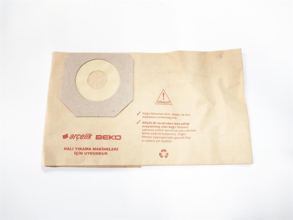Paper Dust Bag (Pack of 10) Compatible with Arçelik Beko Washable Vacuum Cleaner