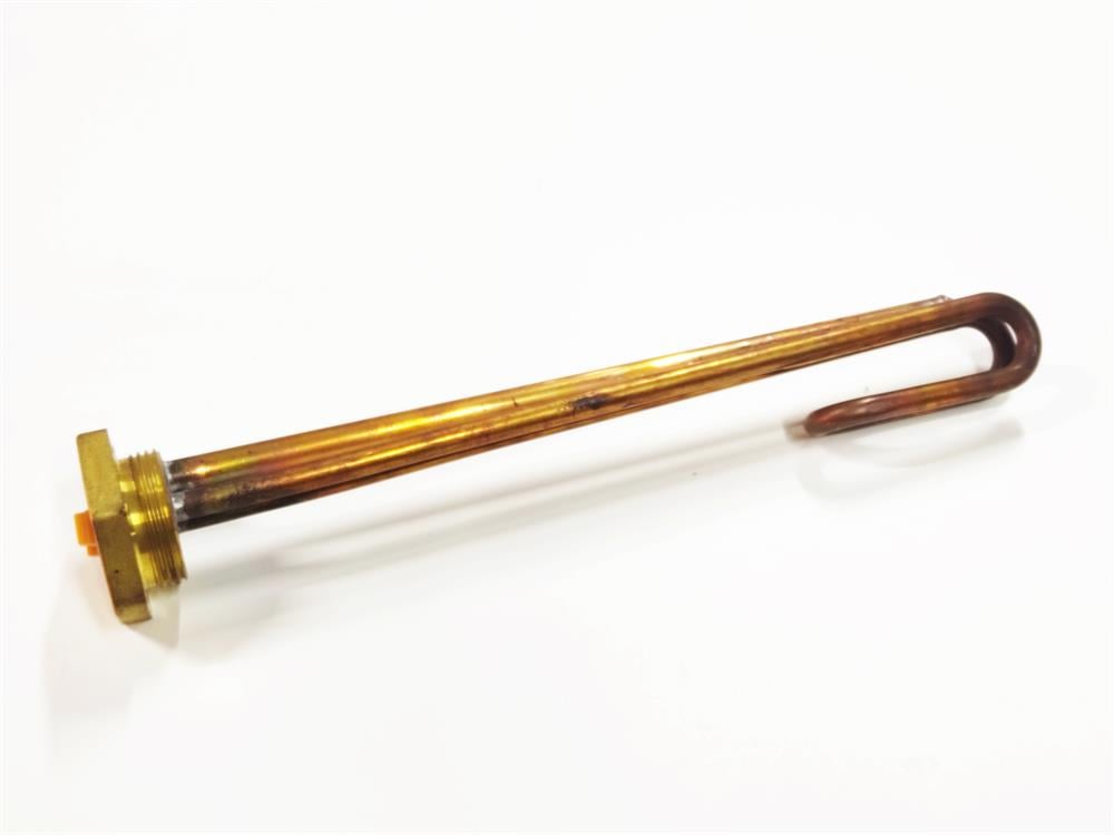 2000W 30cm Bent Copper Boiler Heating Element 1-1/4 Inch Standard Thread with 10mm Sheath 230V