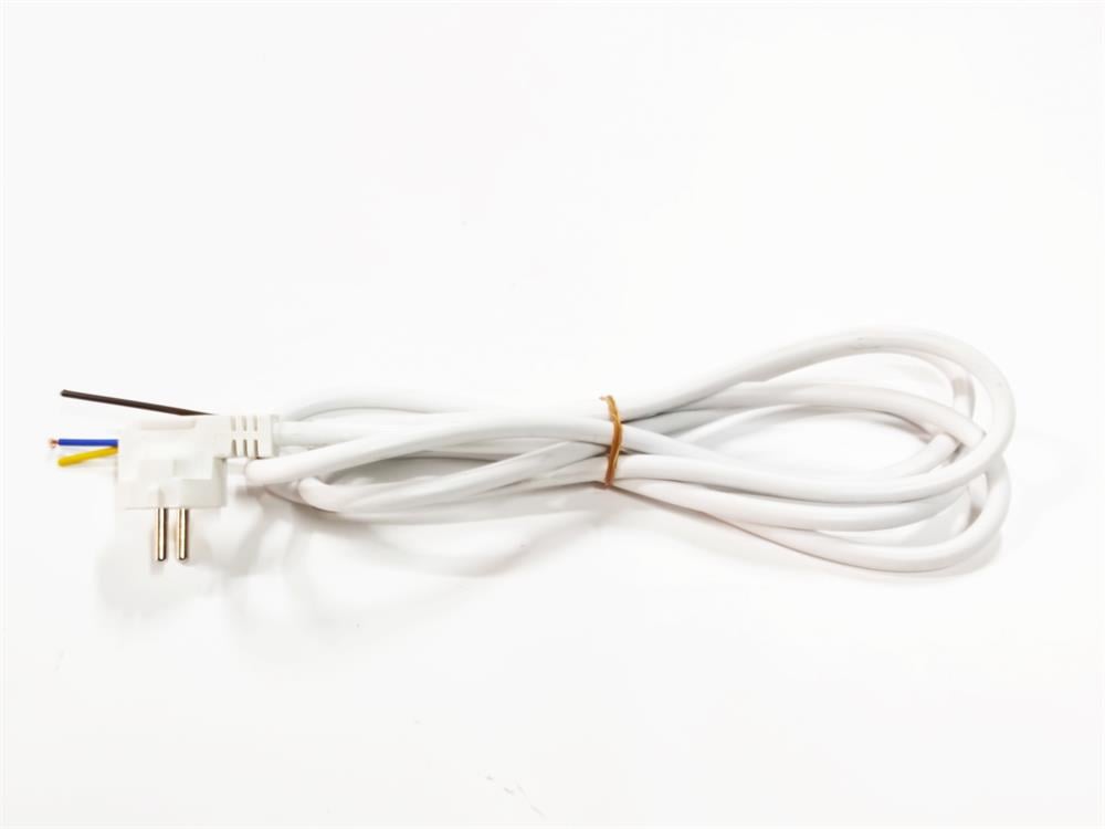Refrigerator, Toaster, Fryer and Oven Power Cable 2.4m 3×1.5mm² White 230V