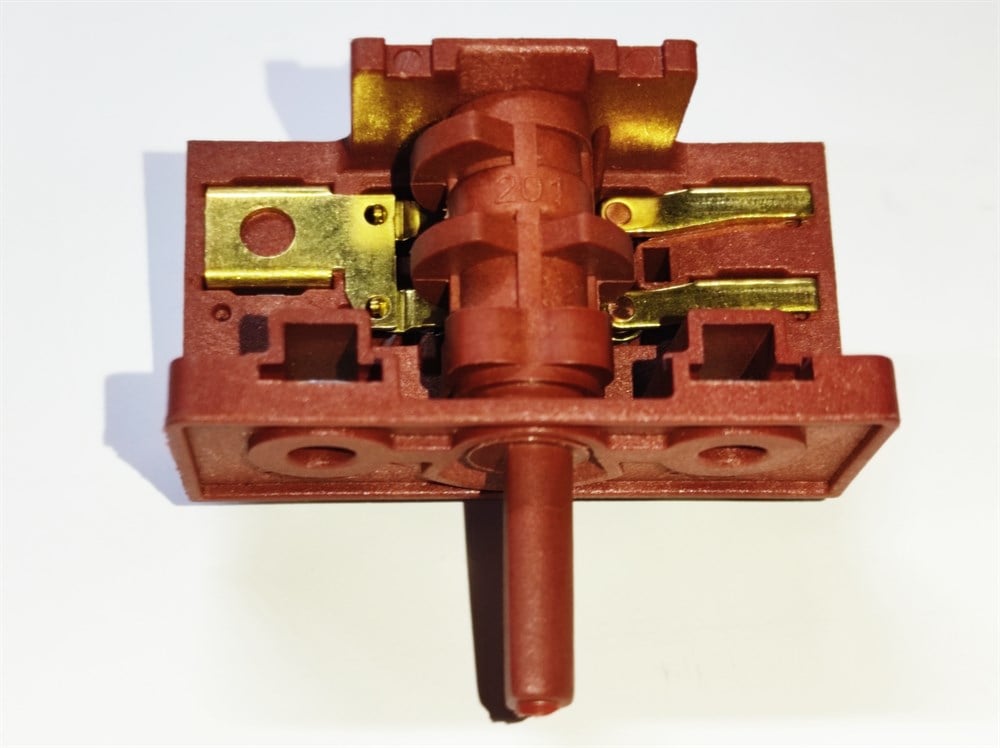 2+2 Rotary Switch 0-1-2-3 Levels Polyemit 230V Brown