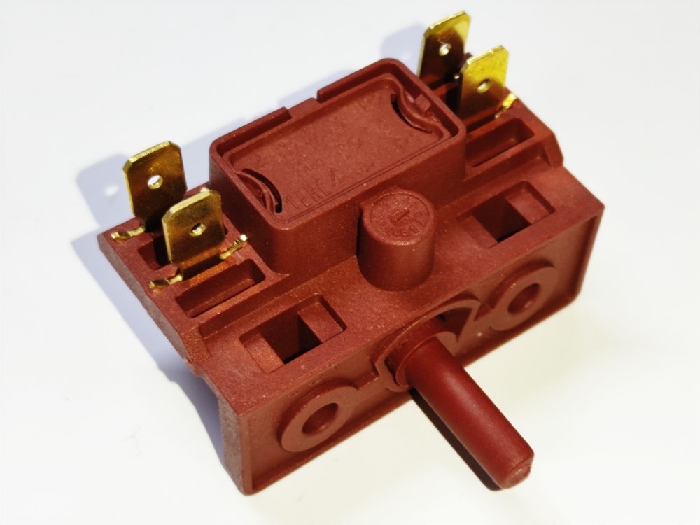 2+2 Polyimide Rotary Switch 1-0-2 Step 230V Brown