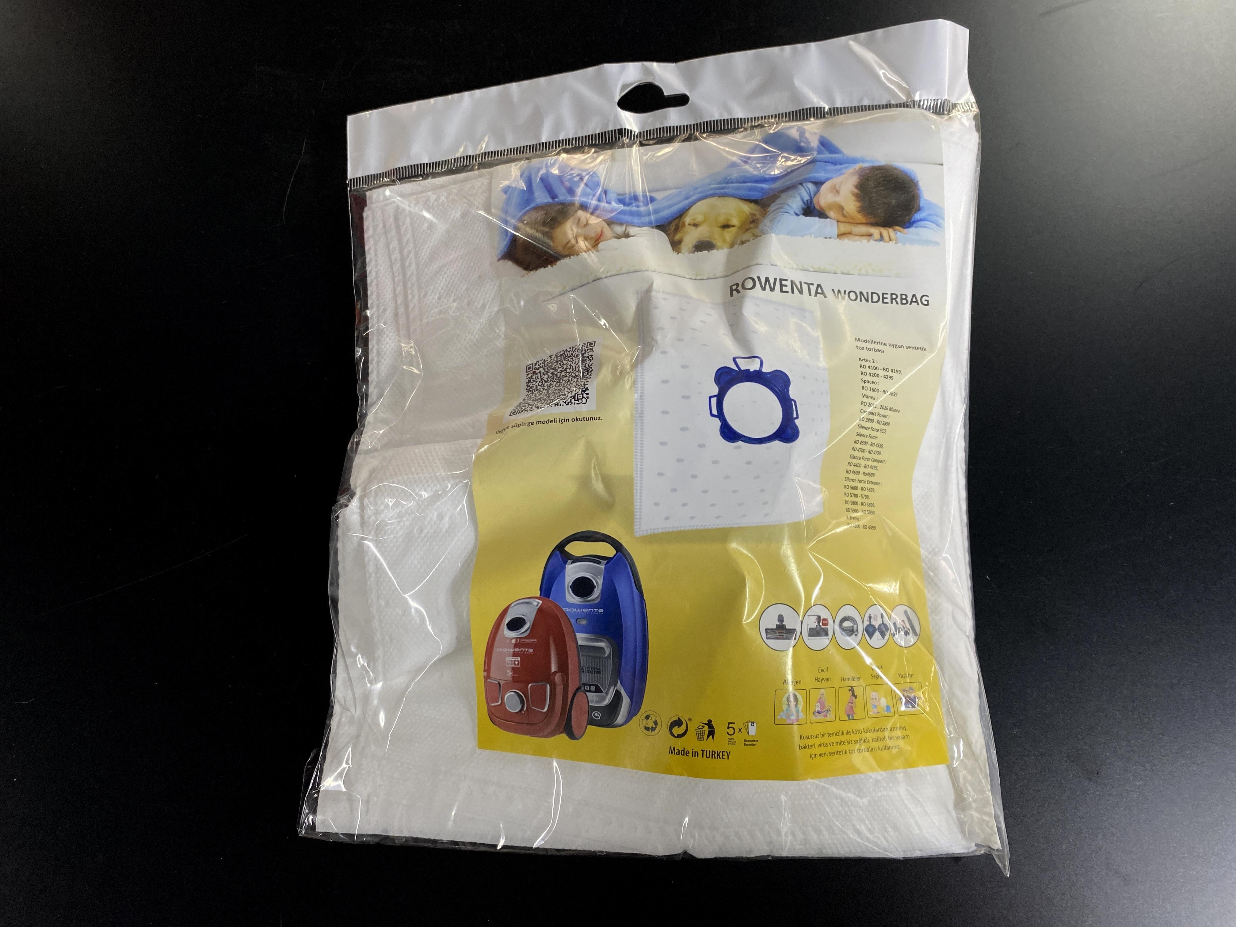 02.Vacuum Cleaner SMS BagsCompatible SMS Synthetic Vacuum Cleaner Dust Bags for Rowenta Wonderbag Model (5-Pack)Compatible SMS Synthetic Vacuum Cleaner Dust Bags for Rowenta Wonderbag Model (5-Pack)