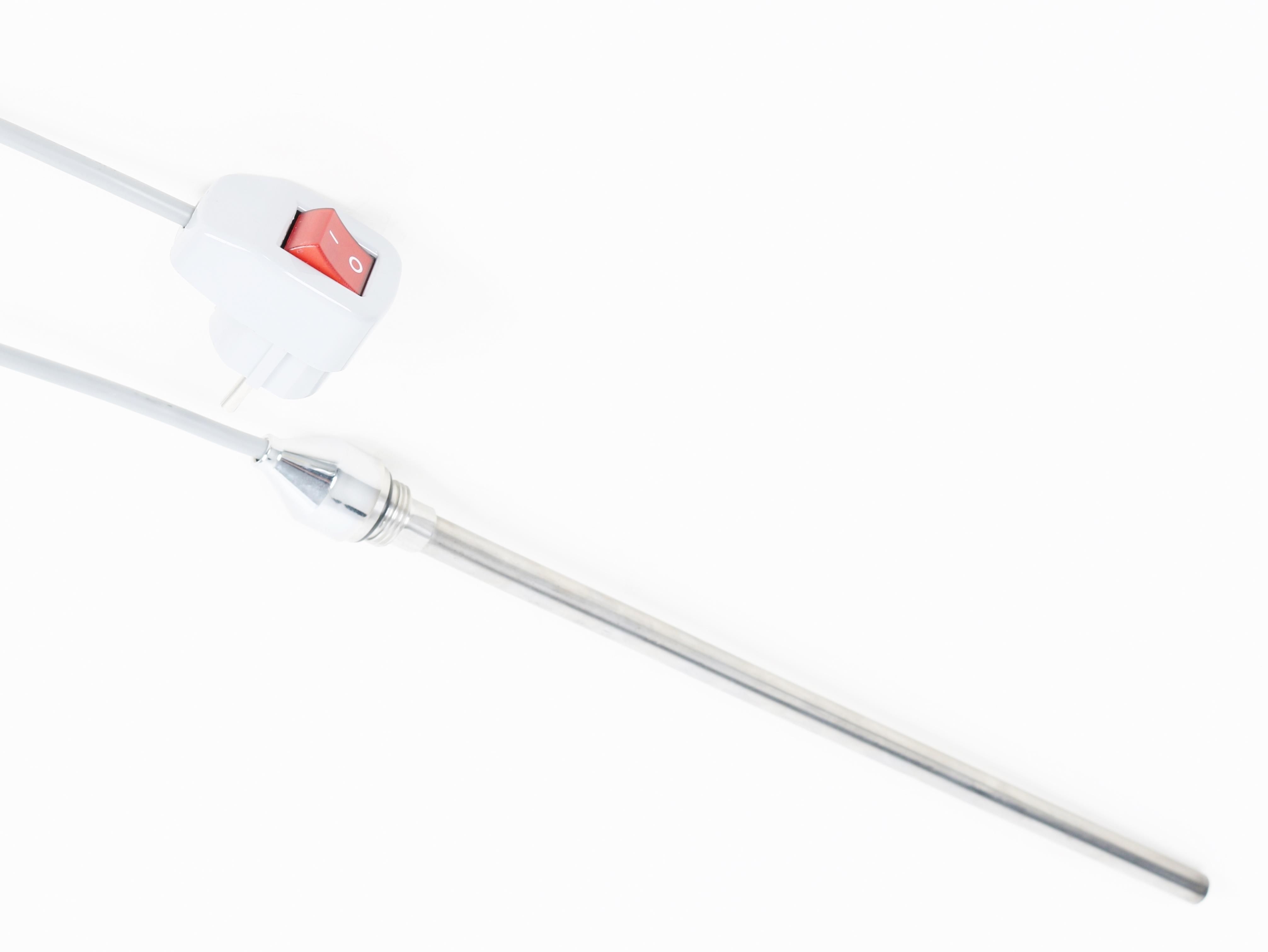 Towel Radiator Heater Resistors  500 W / 230 V / L:450 MM, Grey, On/Off Switch, HP04