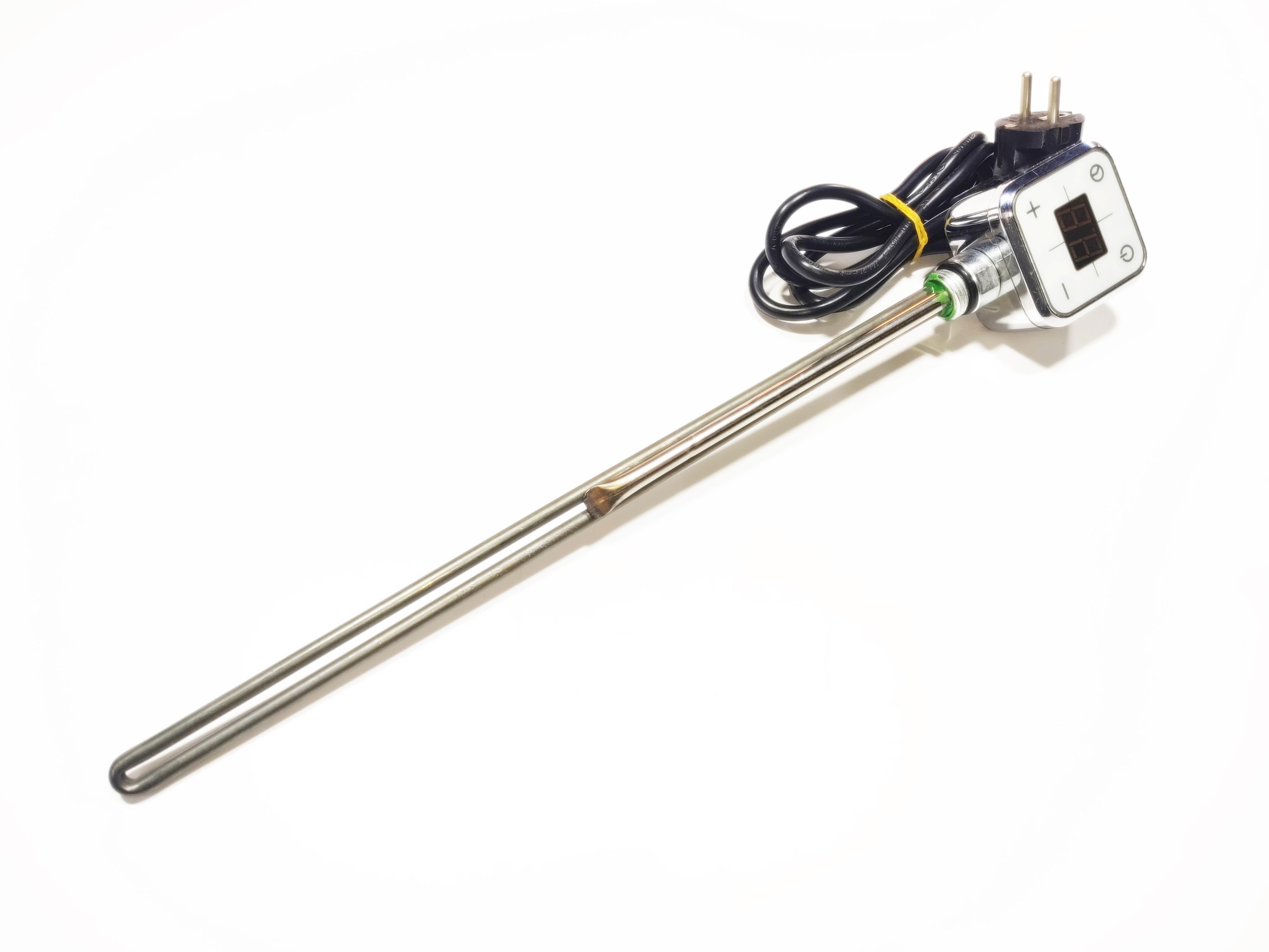 Towel Radiator Heater Resistance 500 W / 230 V / L:450 MM, Chrome, Square Digital, HP013 Model