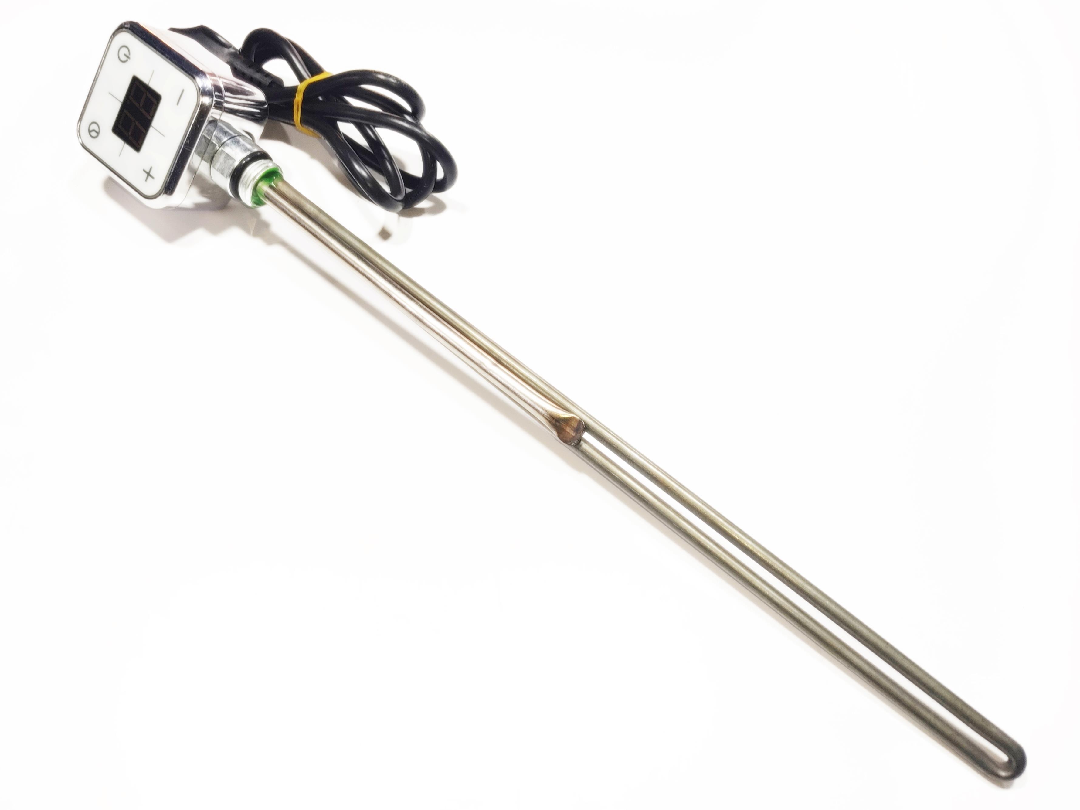 Towel Radiator Heater Resistance 300 W / 230 V / L:350 MM, Chrome, Square Digital, HP013 Model