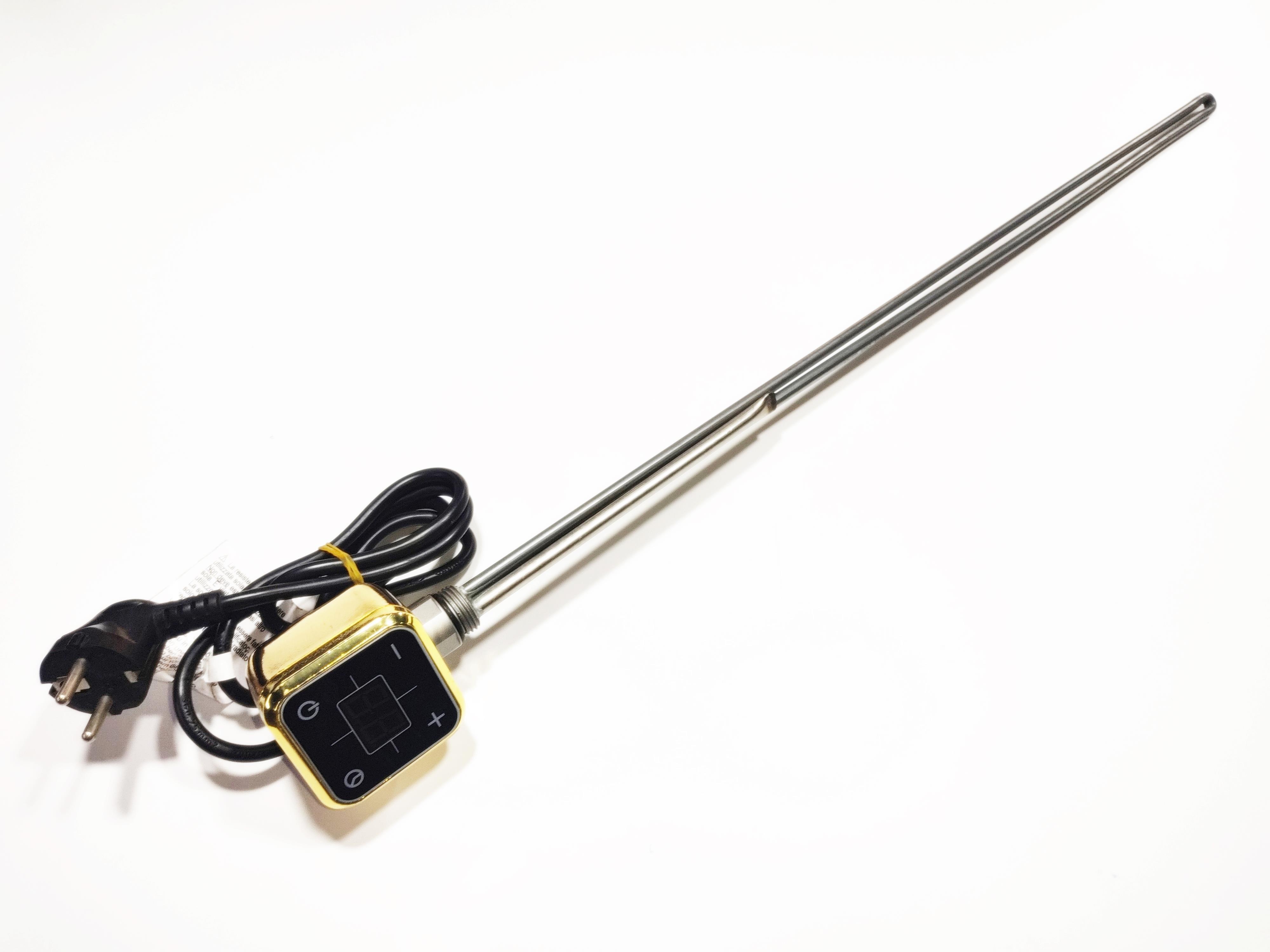 Towel Radiator Heater Resistance 500 W / 230 V / L:450 MM, Gold, Square Digital, HP013 Model