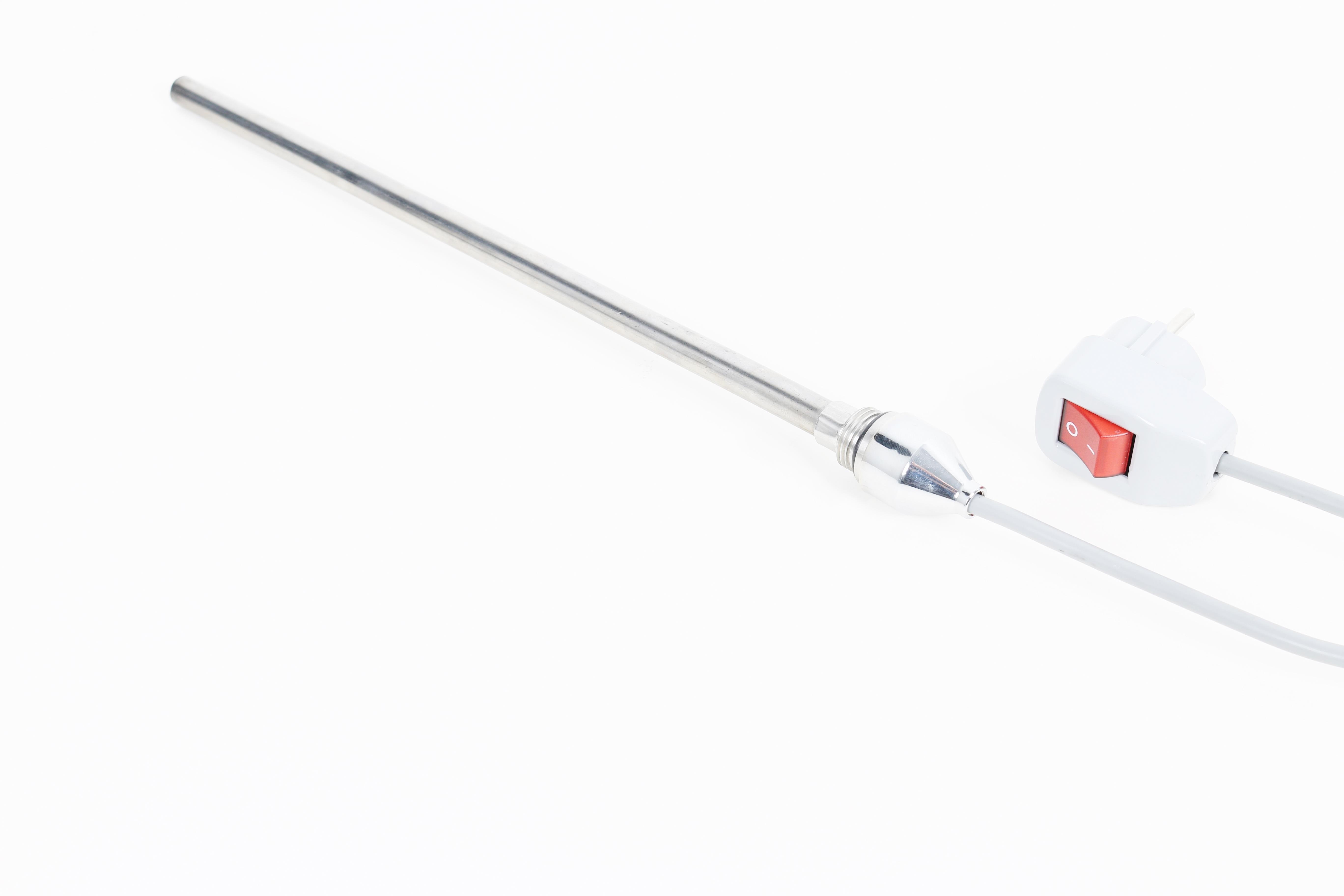 Towel Radiator Heater Resistors  600 W / 230 V / L:550 MM, Grey, On/Off Switch, HP04