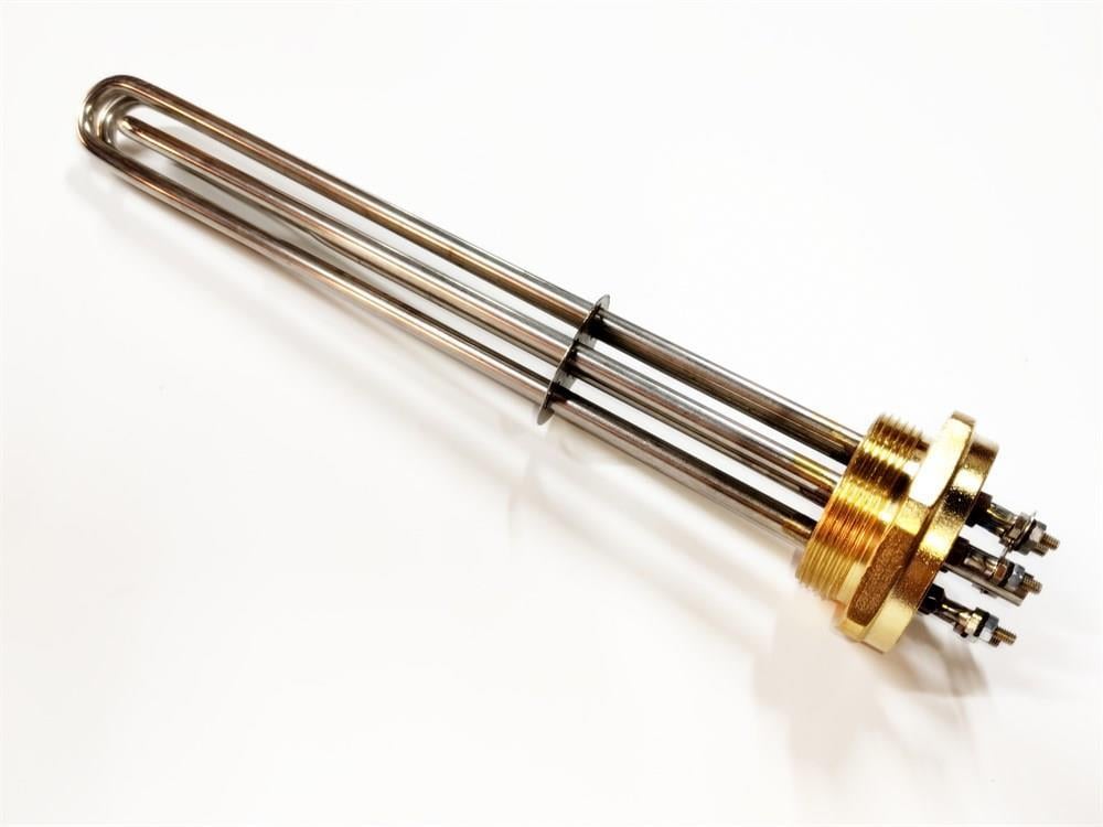 Q Quality (1mm) 2 Inch Head 9000W 45cm Three-Phase 230/380V Industrial Boiler Heating Elements / Heating Resistance