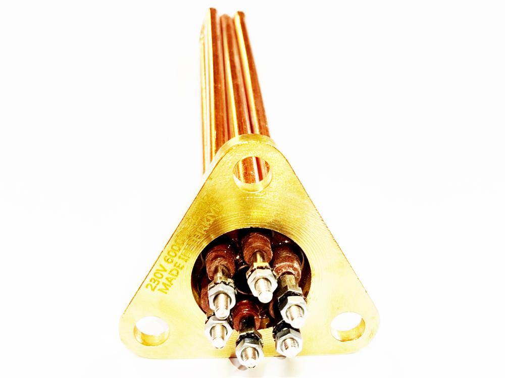 Coffee Machine Heating Element Triangular Flange Copper 6000W 230V