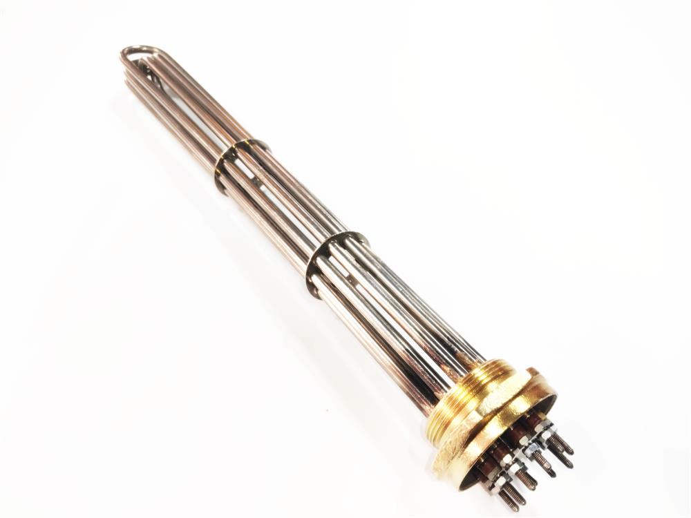 10KW 2 Inch Three-Phase 380V Autoclave Heating Element – 44.5cm Stainless Steel Industrial Heater