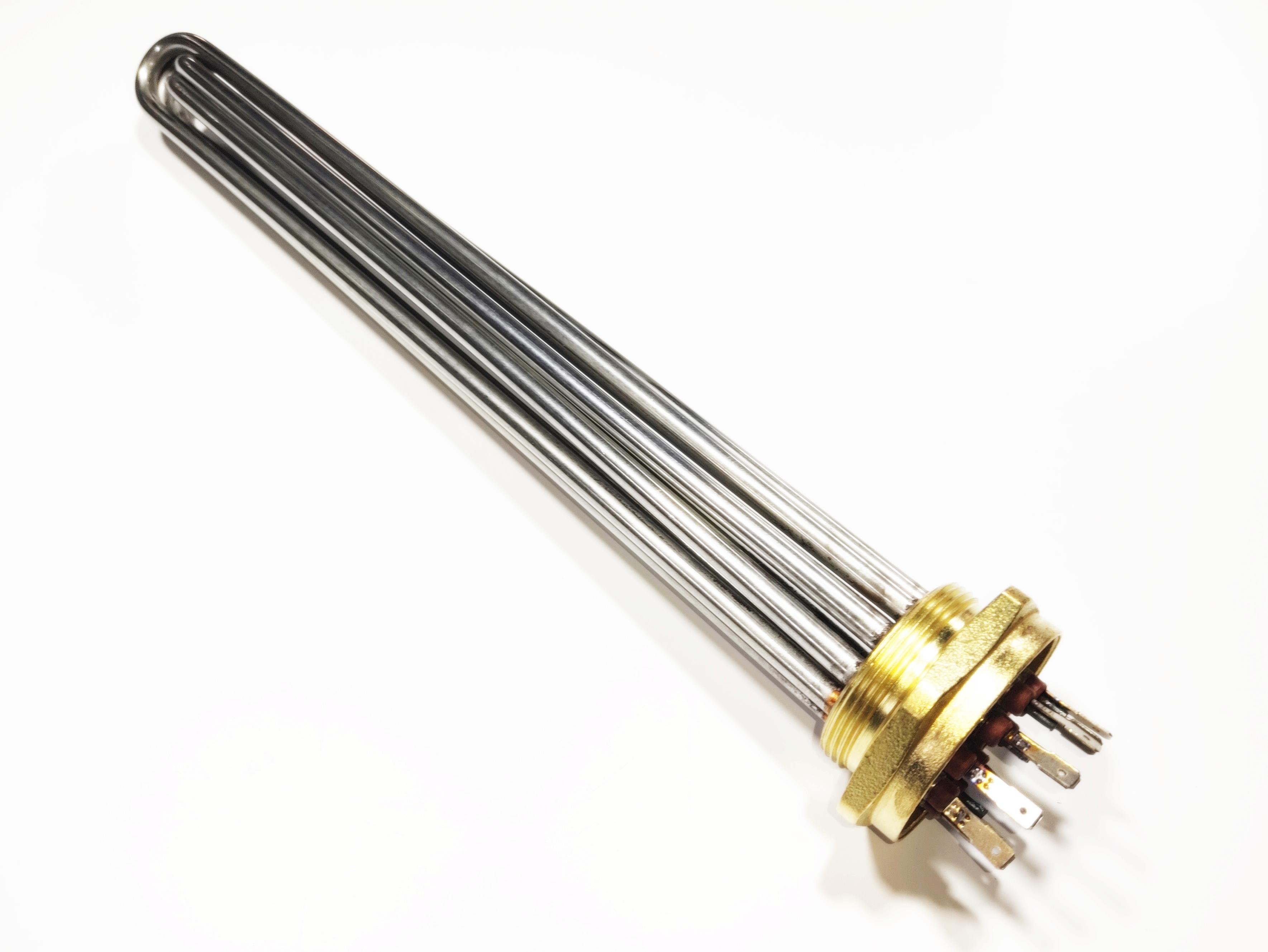 12.5KW 2 Inch Three-Phase 380V Autoclave Heating Element with 5-Pin Socket – 40cm CR304 Stainless Steel Heater