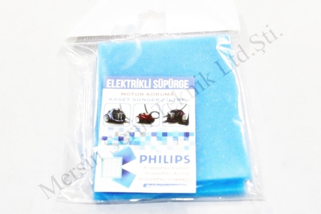 Blue Foam Filter Compatible with Philips Canister Vacuum Cleaners – Replacement Sponge Inlet Filter