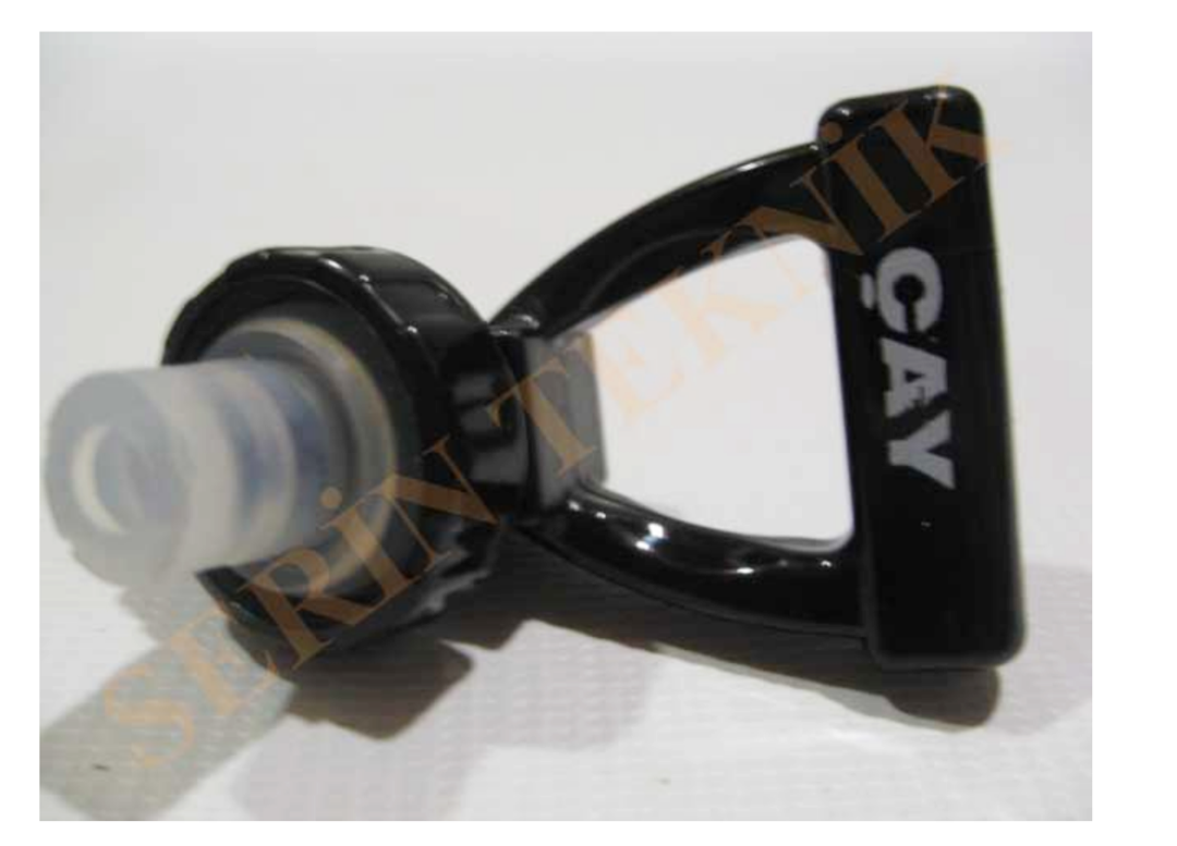 Small Plastic Samovar Tap Spout Head with Tea Label